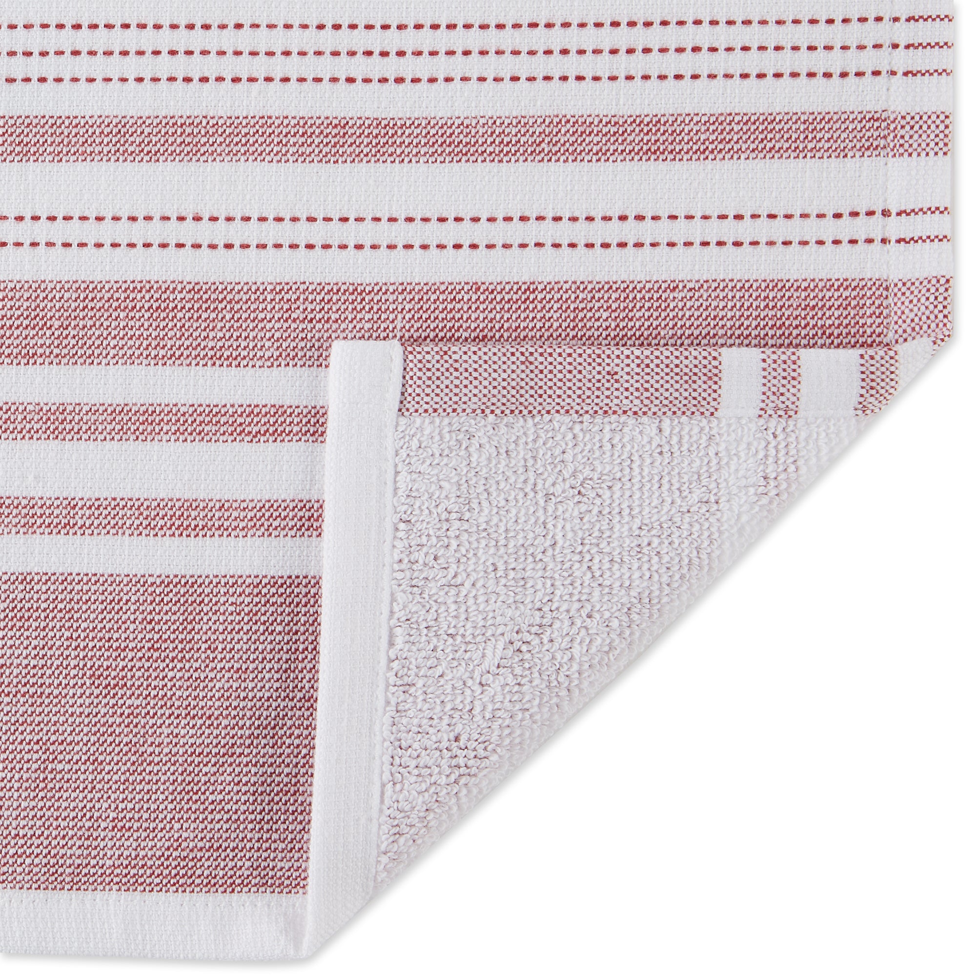ASST BARN RED FRENCH TERRY DISHTOWEL 3 PIECE