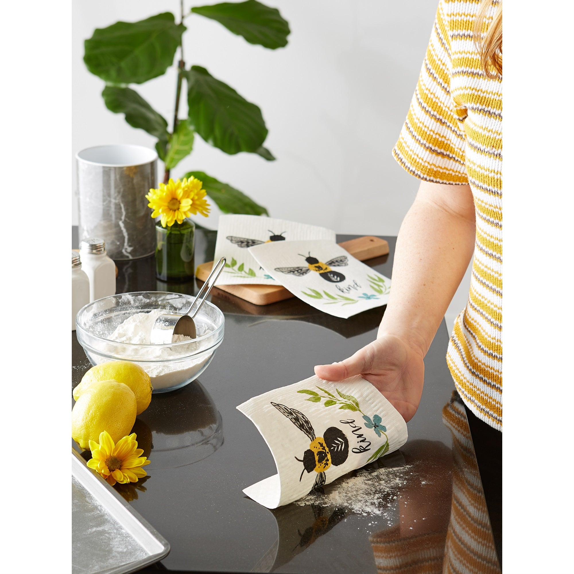 DII Bee Kind Swedish Dishcloth  3 Piece
