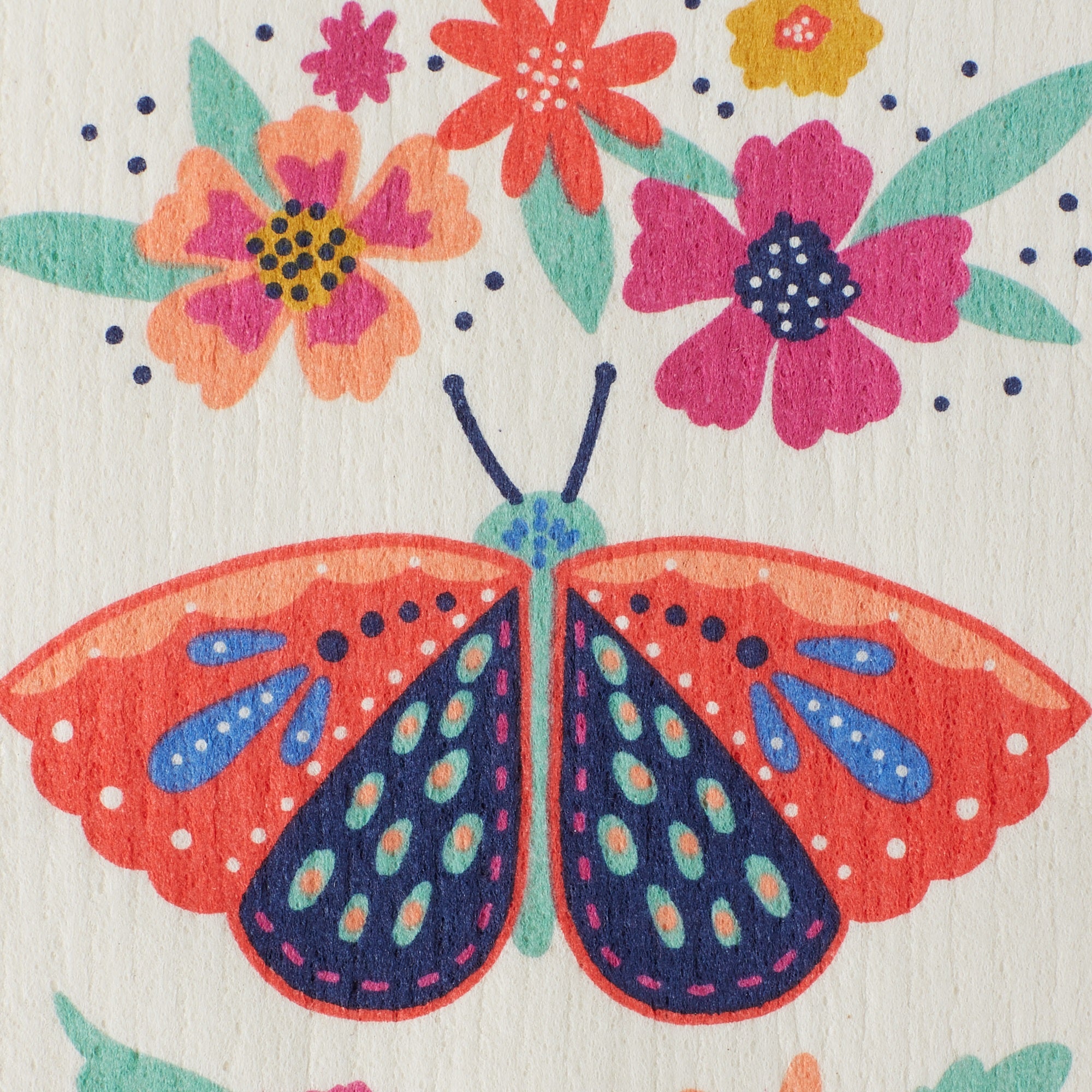 DII Butterfly Folk Swedish Dishcloth  3 Piece