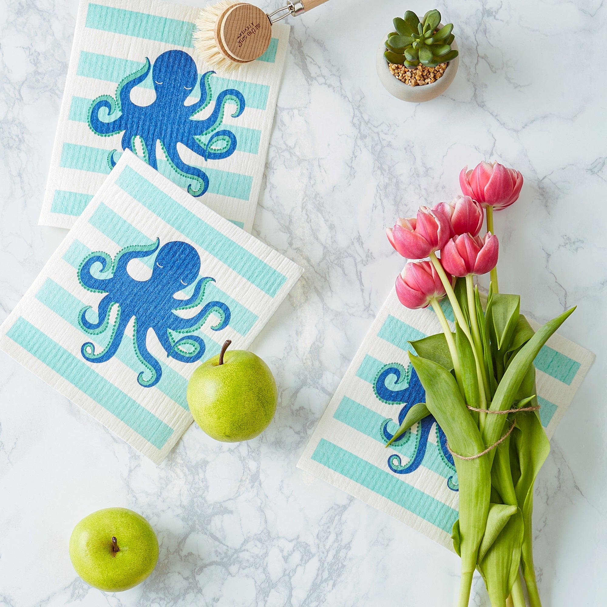DII Octopus Swedish Dishcloth  3 Piece