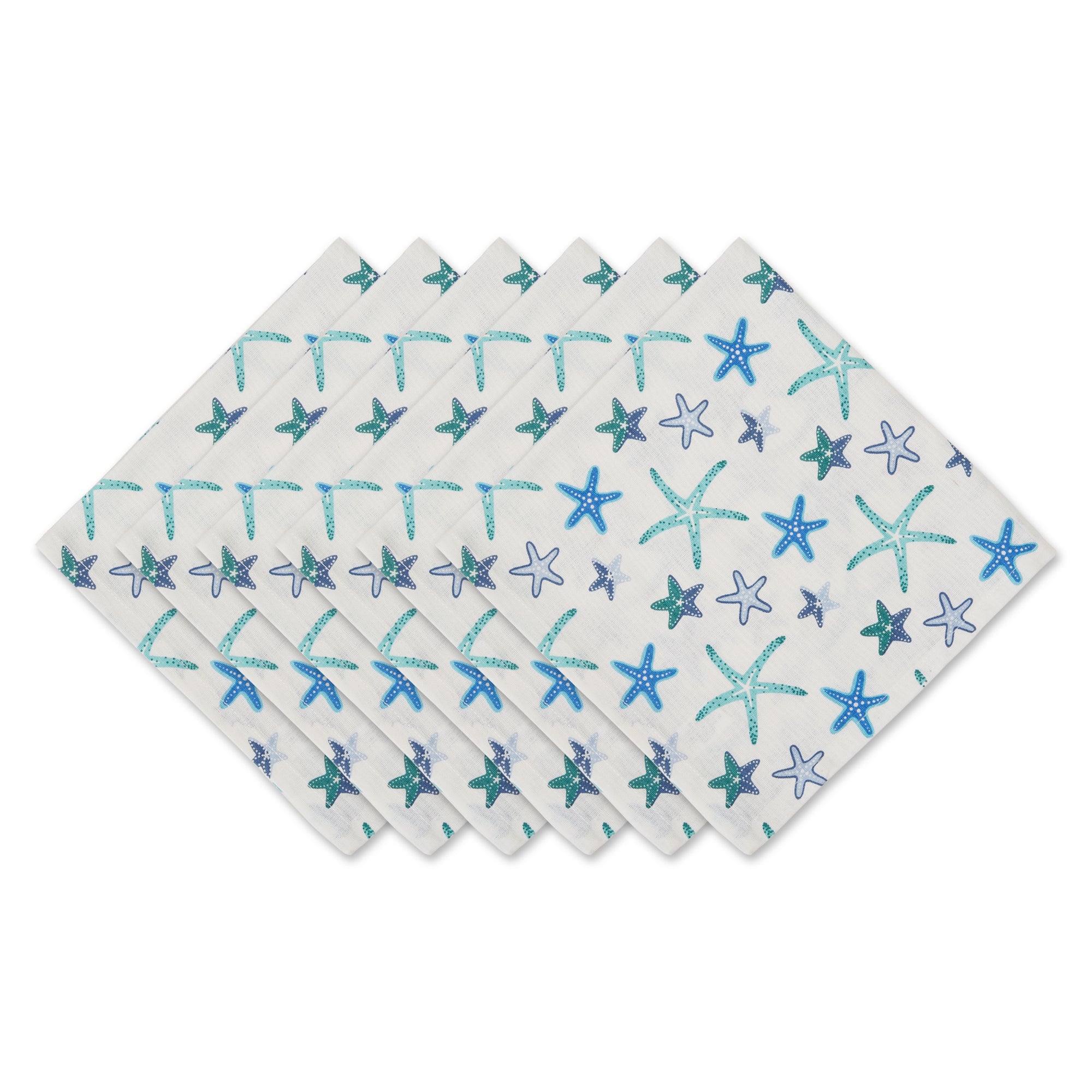 Dii Star Fish Printed Napkin (Set Of 6)