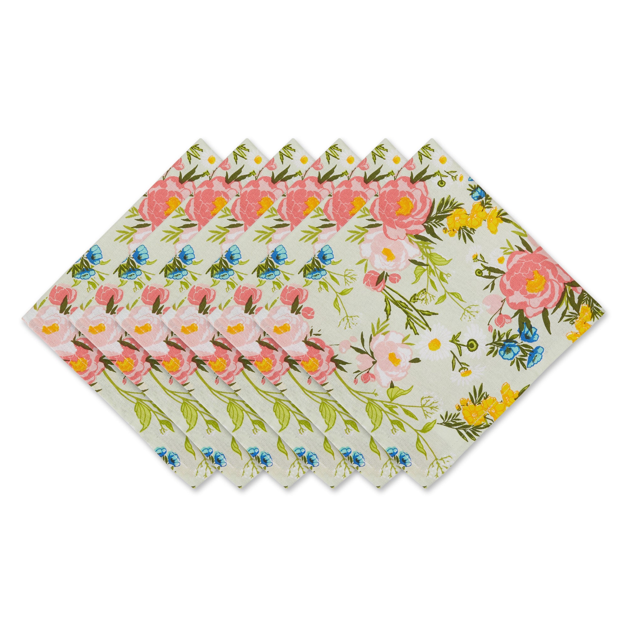 Dii Spring Bouquet Printed Napkin (Set Of 6)