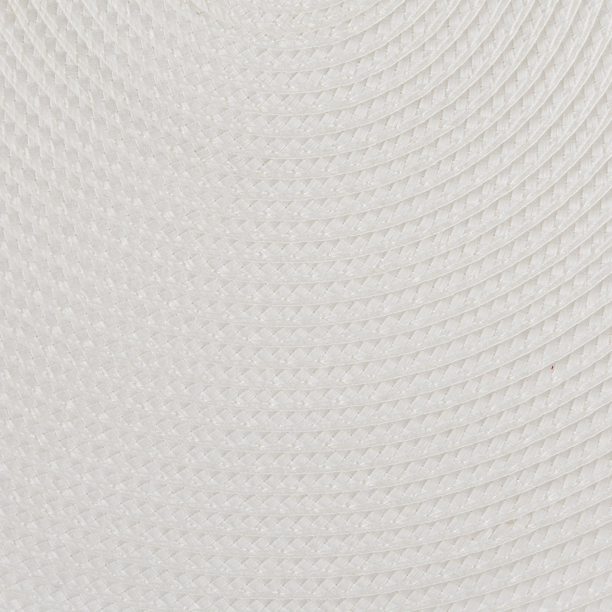 White Round Pp Woven Placemat Set/6