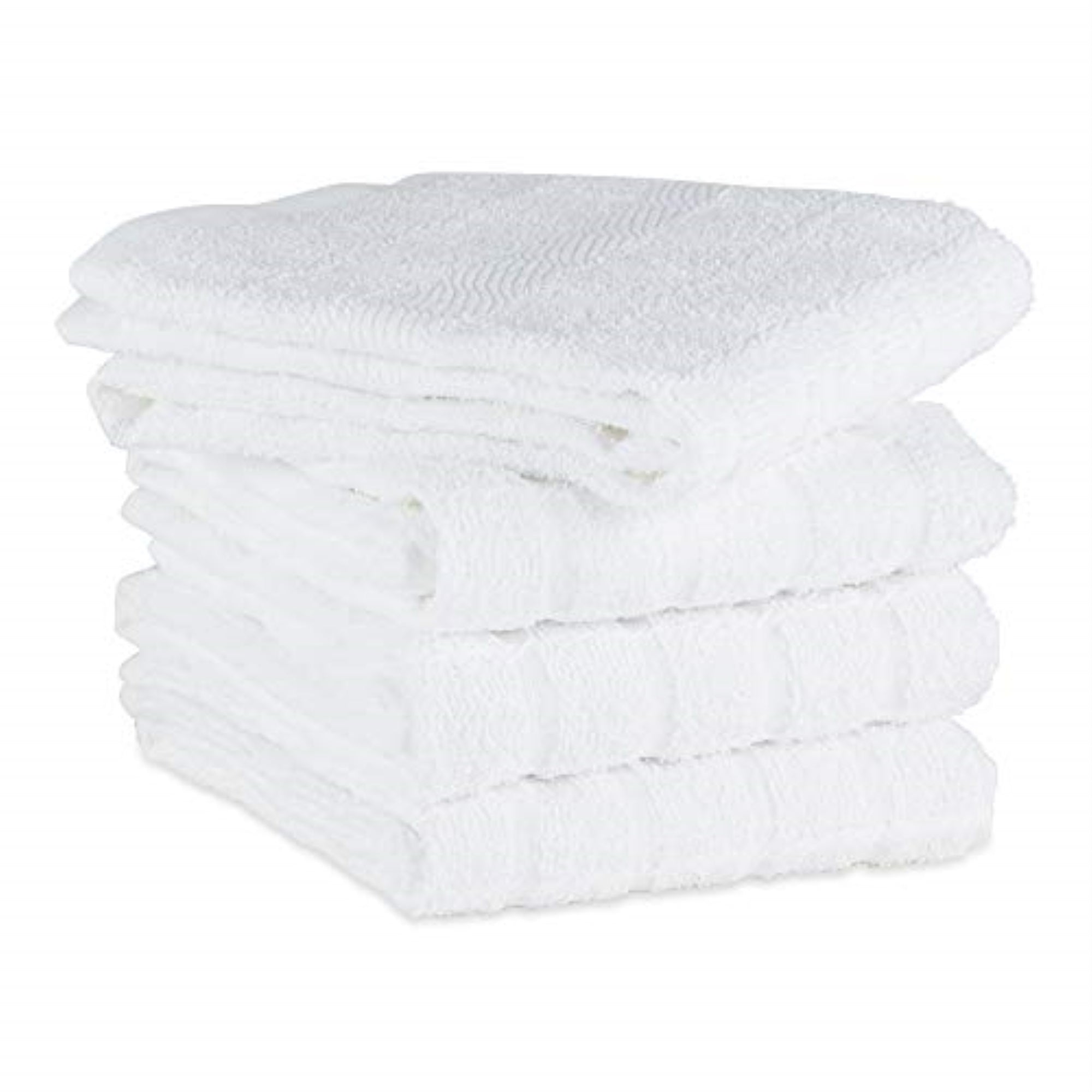 DII Solid White Windowpane Terry Dishtowel 4 Piece