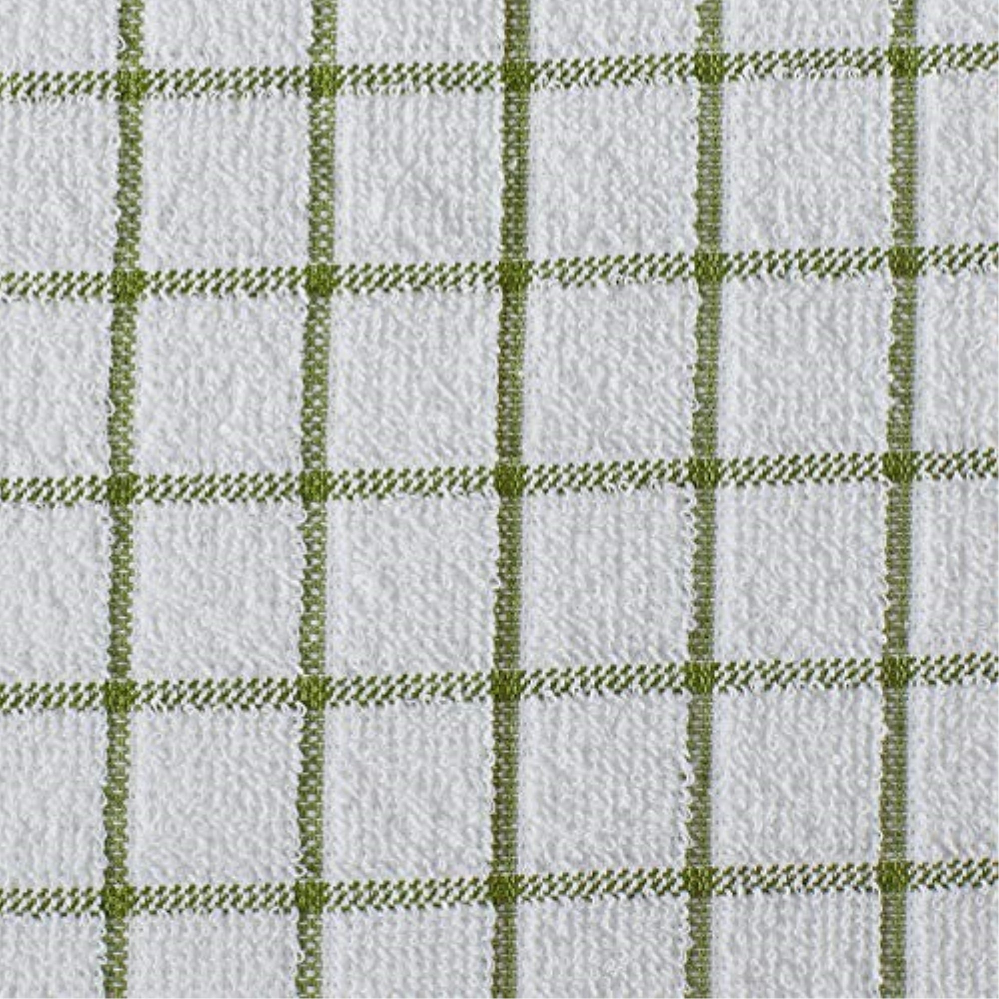 DII Antique Green Combo Windowpane Dishcloth Set of 6
