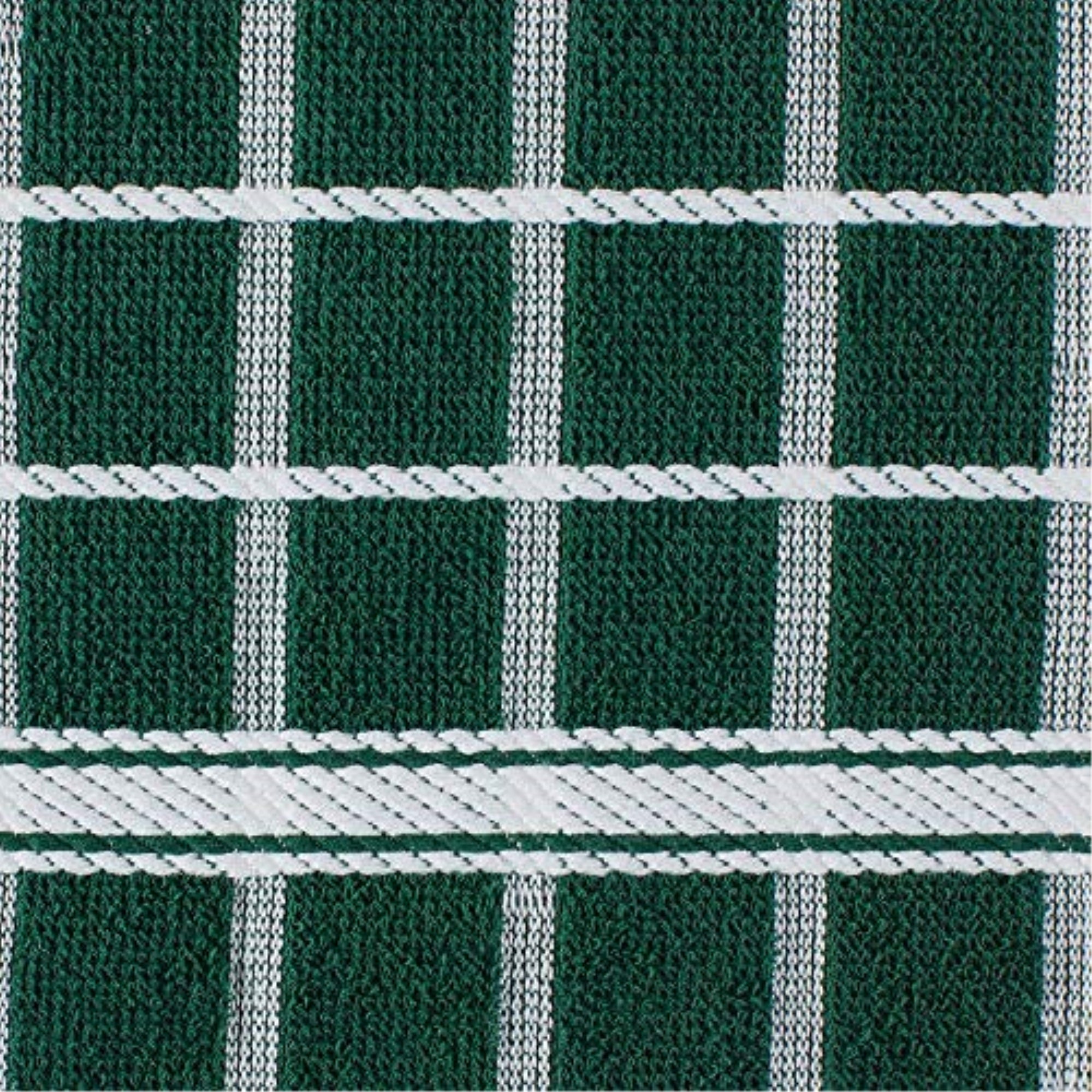 DII Dark Green Solid Windowpane Terry Dishtowel 4 Piece