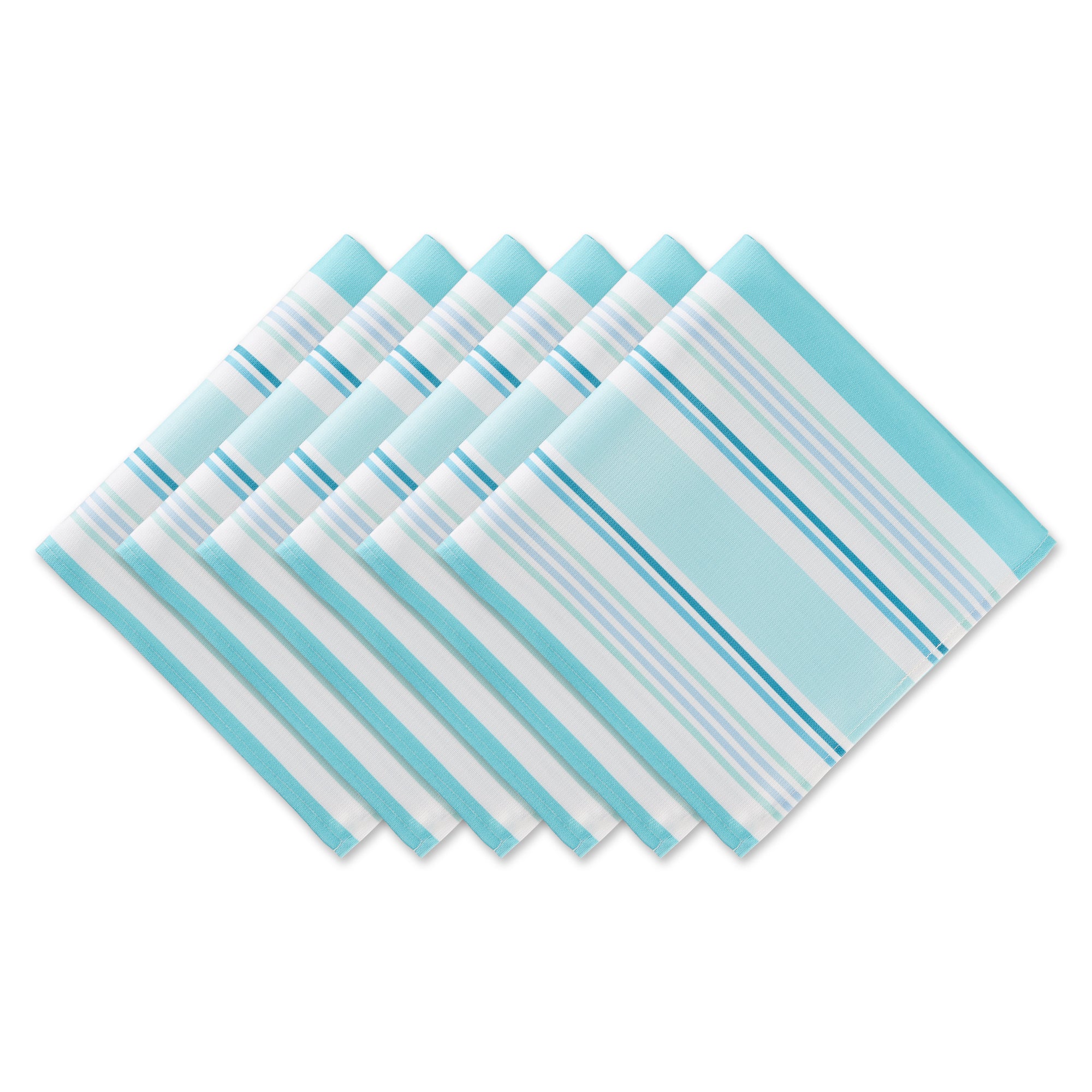 Dii Beach House Stripe Print Outdoor Napkin (Set Of 6)