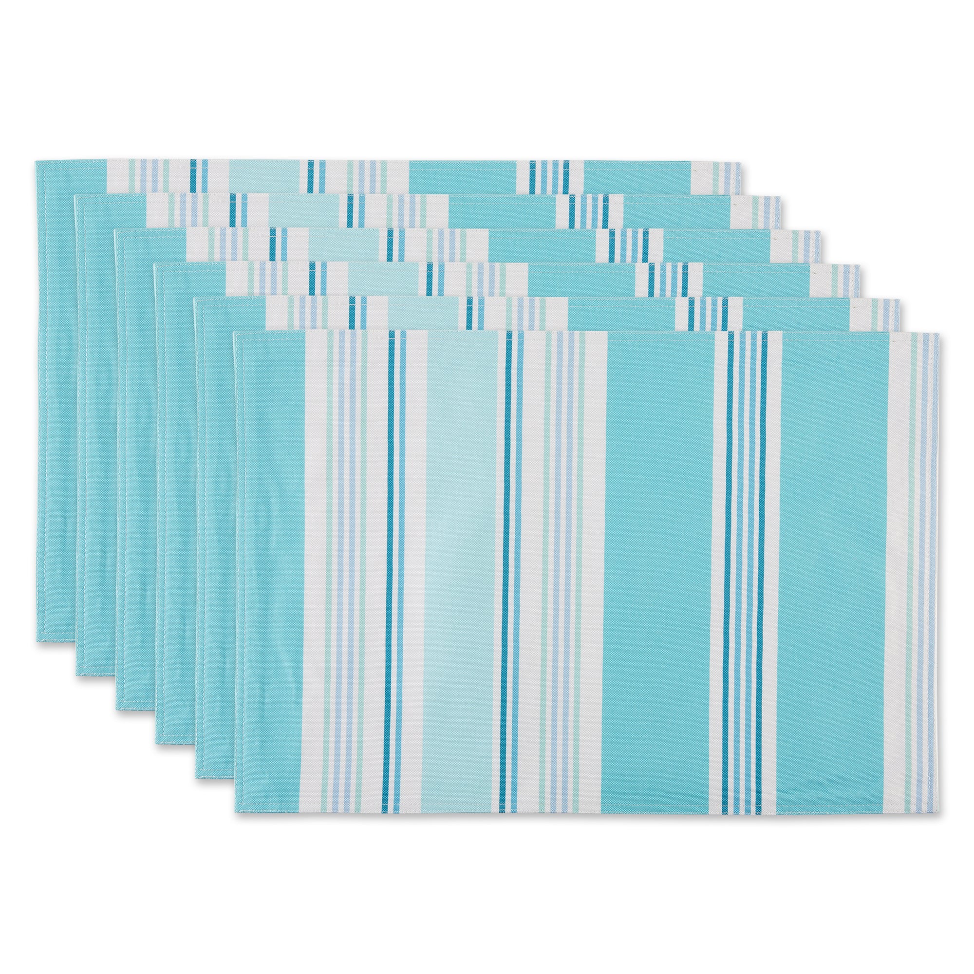 Dii Beach House Stripe Print Outdoor  Placemat (Set Of 6)