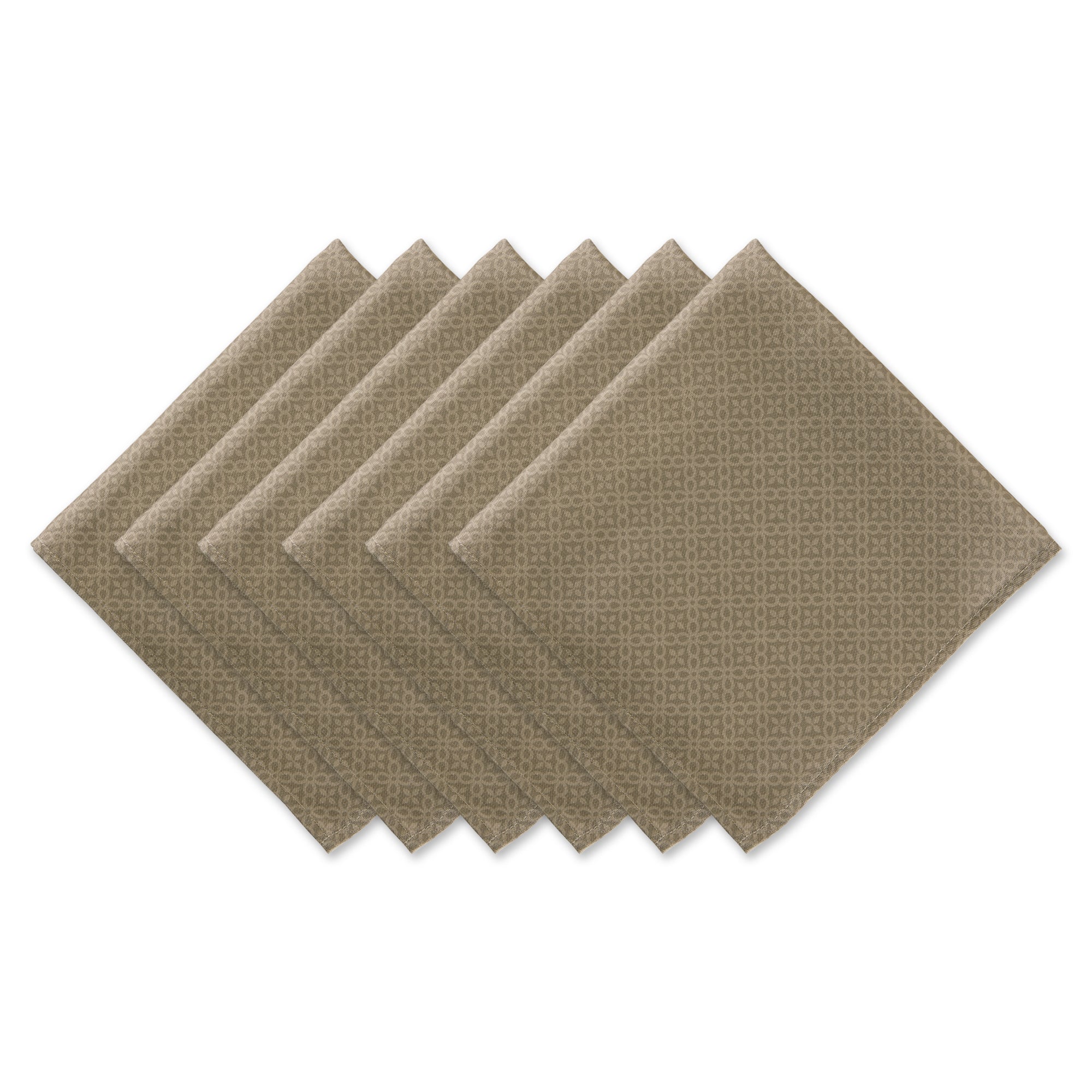 Dii Stone Tonal Lattice Print Outdoor Napkin (Set Of 6)