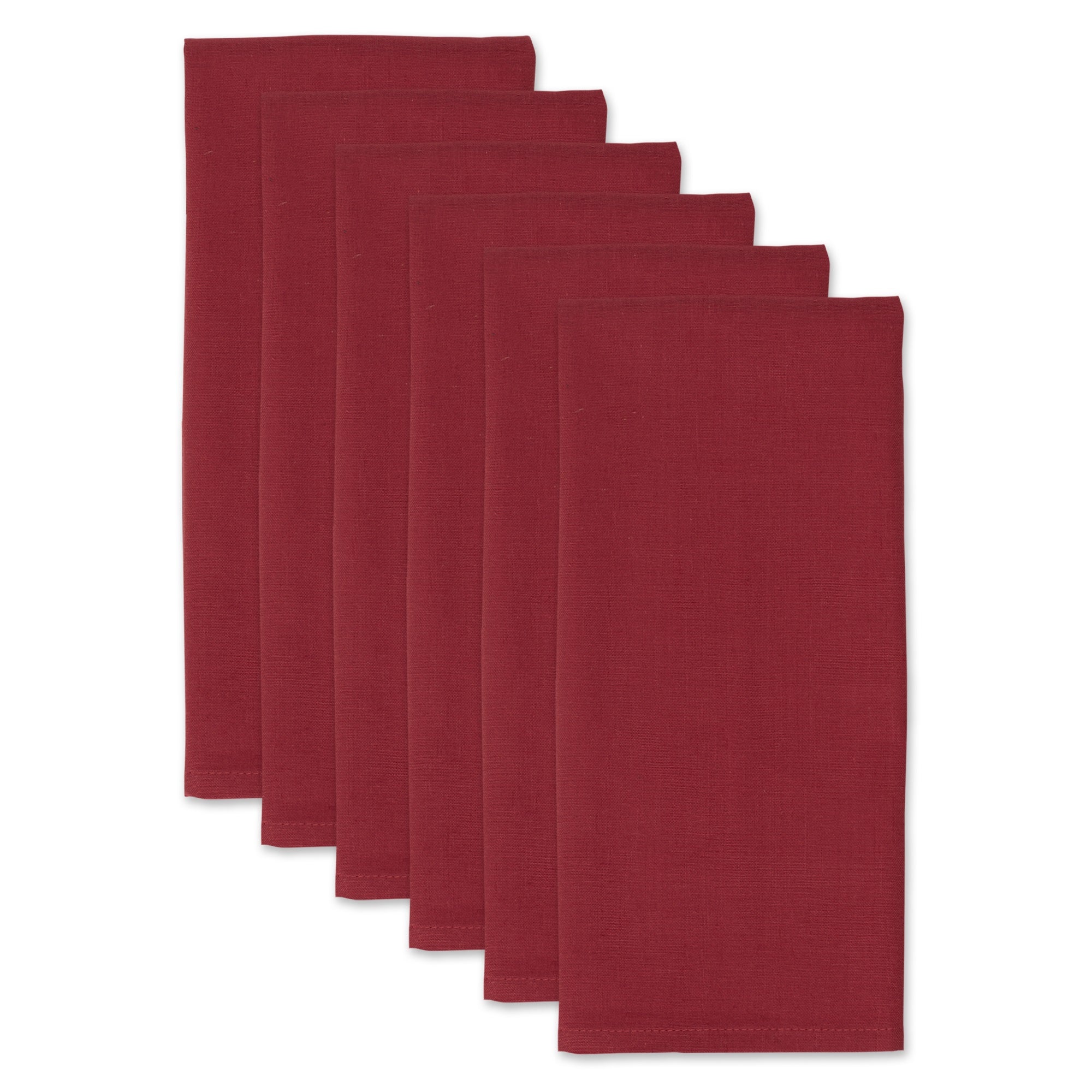DII Barn Red  Flat Woven Dishtowels Set of 6