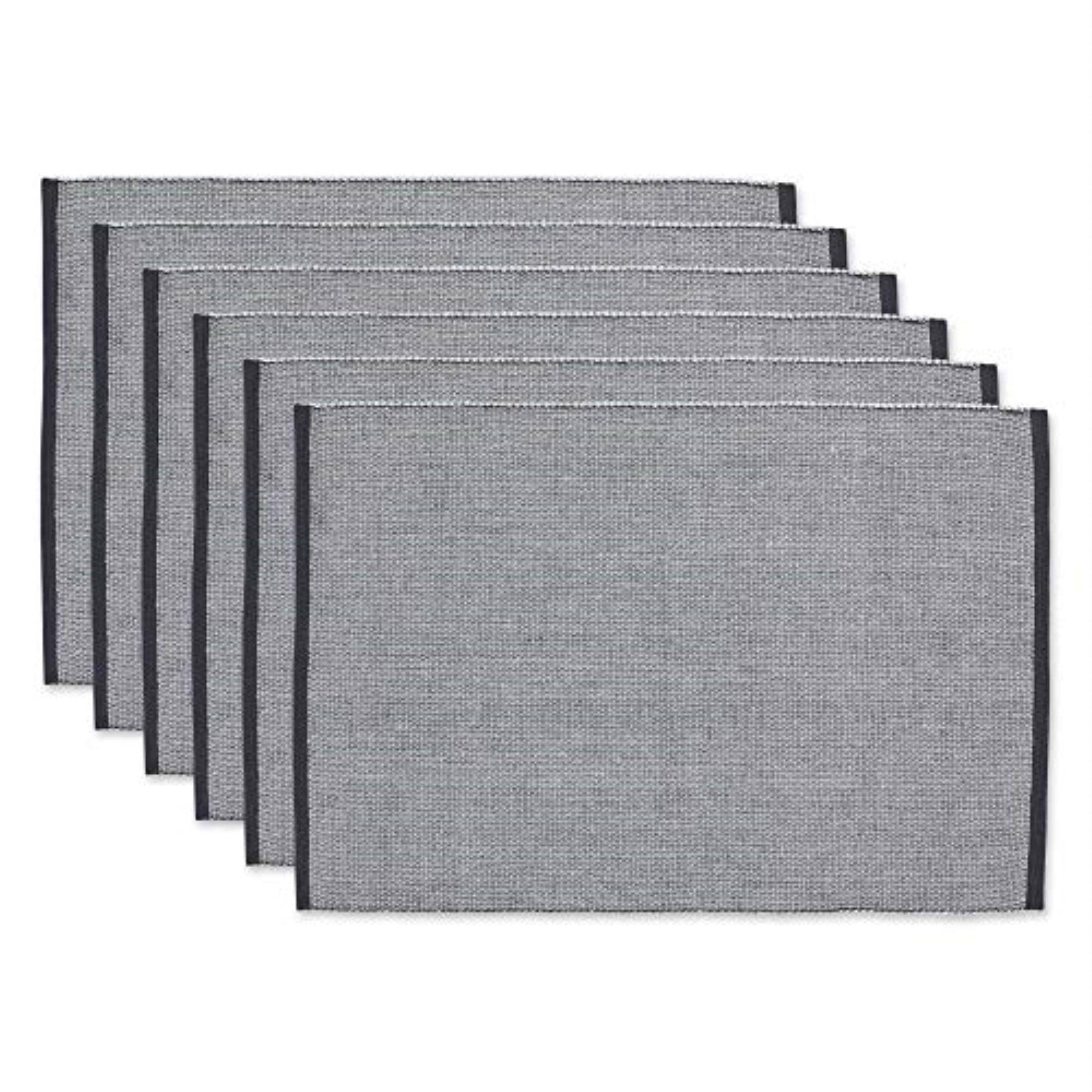 Dii Mineral Eco-Friendly Chambray Fine Ribbed Placemat 6 Piece