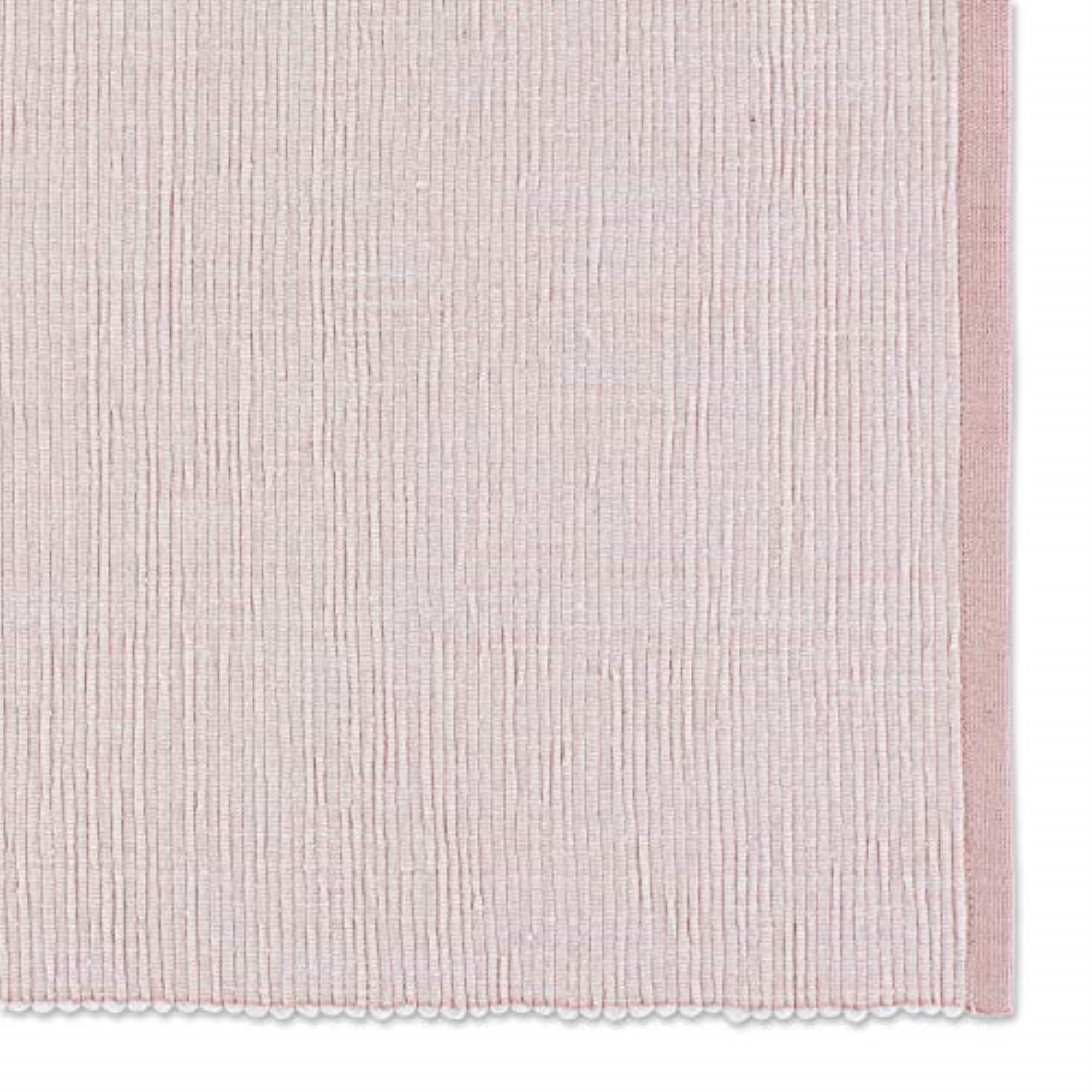 DII Pale Mauve Eco-Friendly Chambray Fine Ribbed Placemat 6 Piece