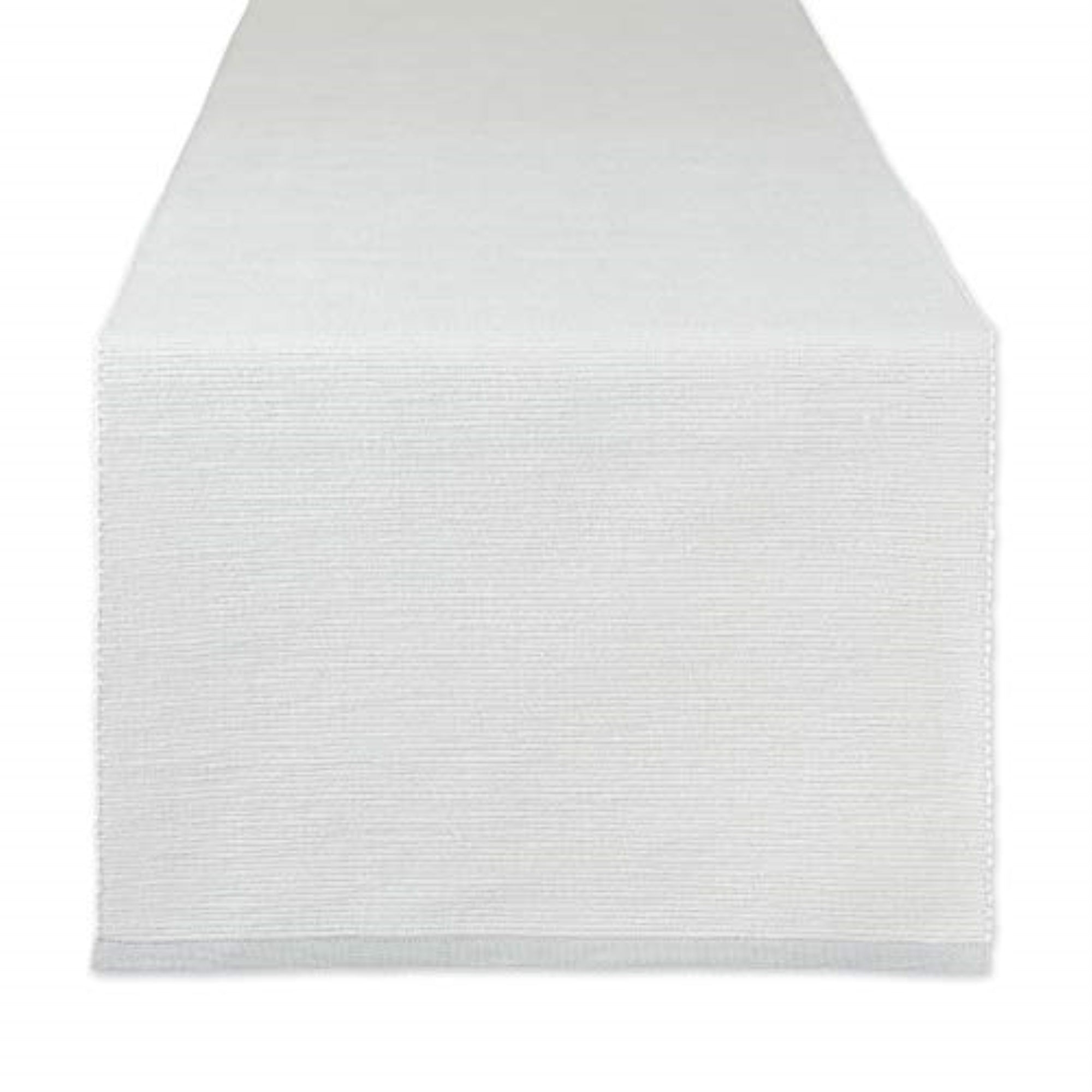 Dii Light Gray Eco-Friendly Chambray Fine Ribbed Table Runner 13X72 Inches