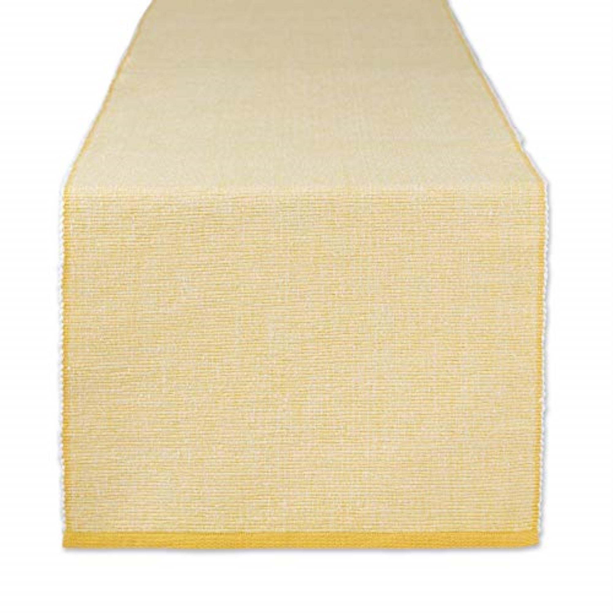 Dii Honey Gold Eco-Friendly Chambray Fine Ribbed Table Runner 13X72 Inches