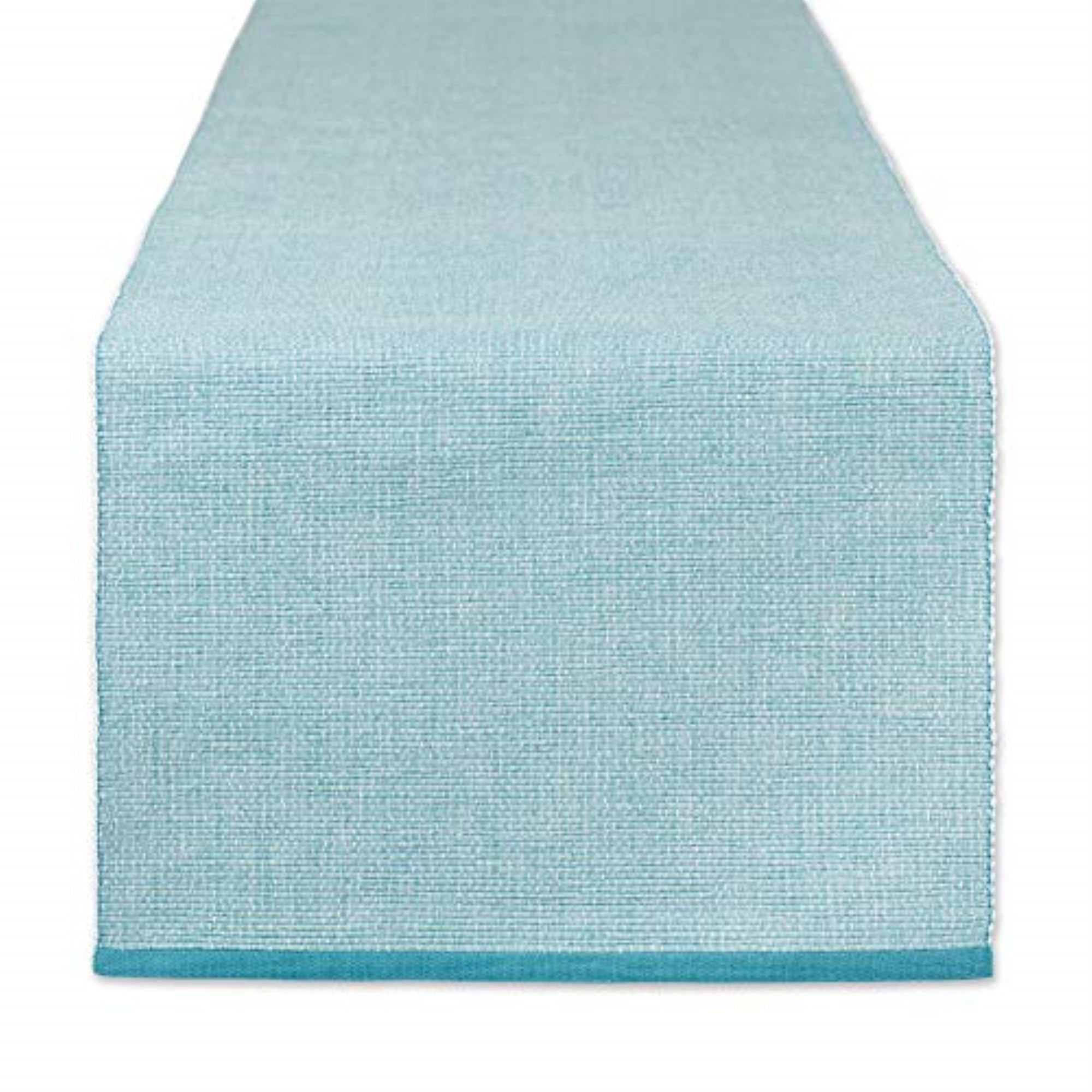 Dii Storm Blue Eco-Friendly Chambray Fine Ribbed Table Runner 13X72 Inches