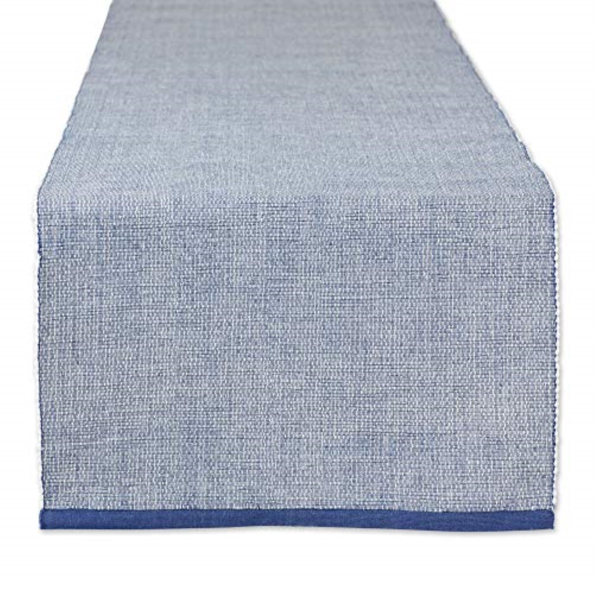 DII French Blue EcoFriendly Chambray Fine Ribbed Table Runner 13x72 inches