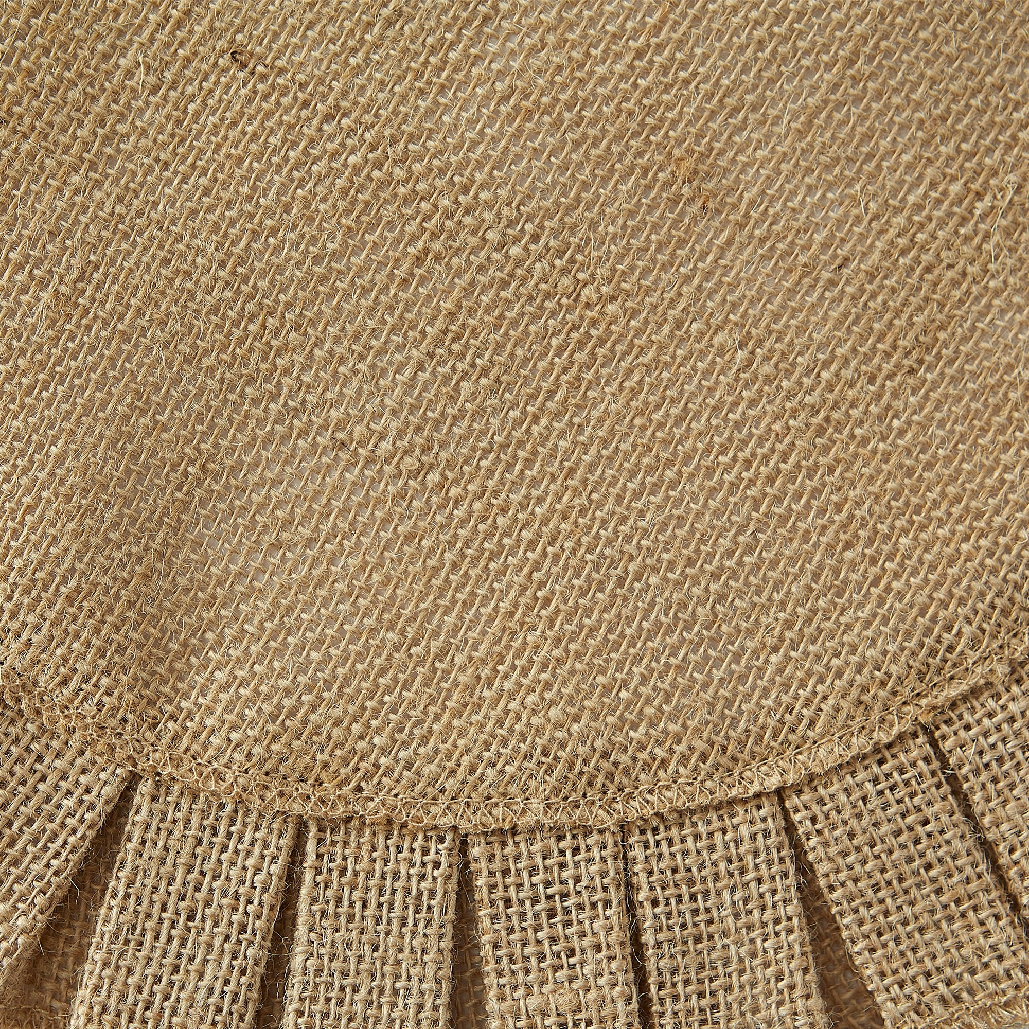 DII Natural Jute Round Ruffle Trim  Placemat Set/6