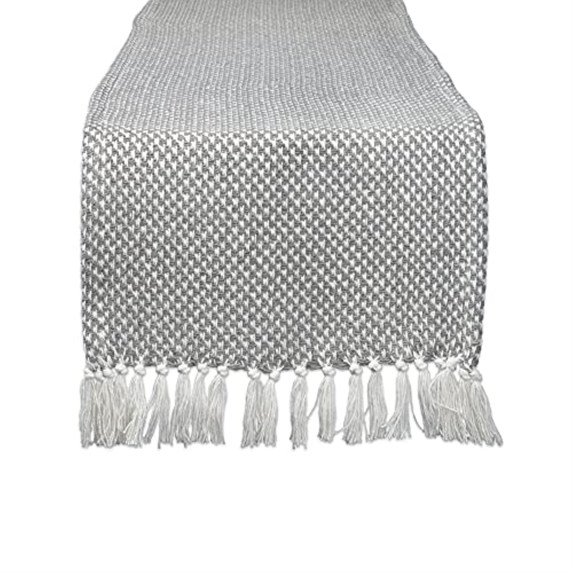 Dii Gray Woven Table Runner 15X108''