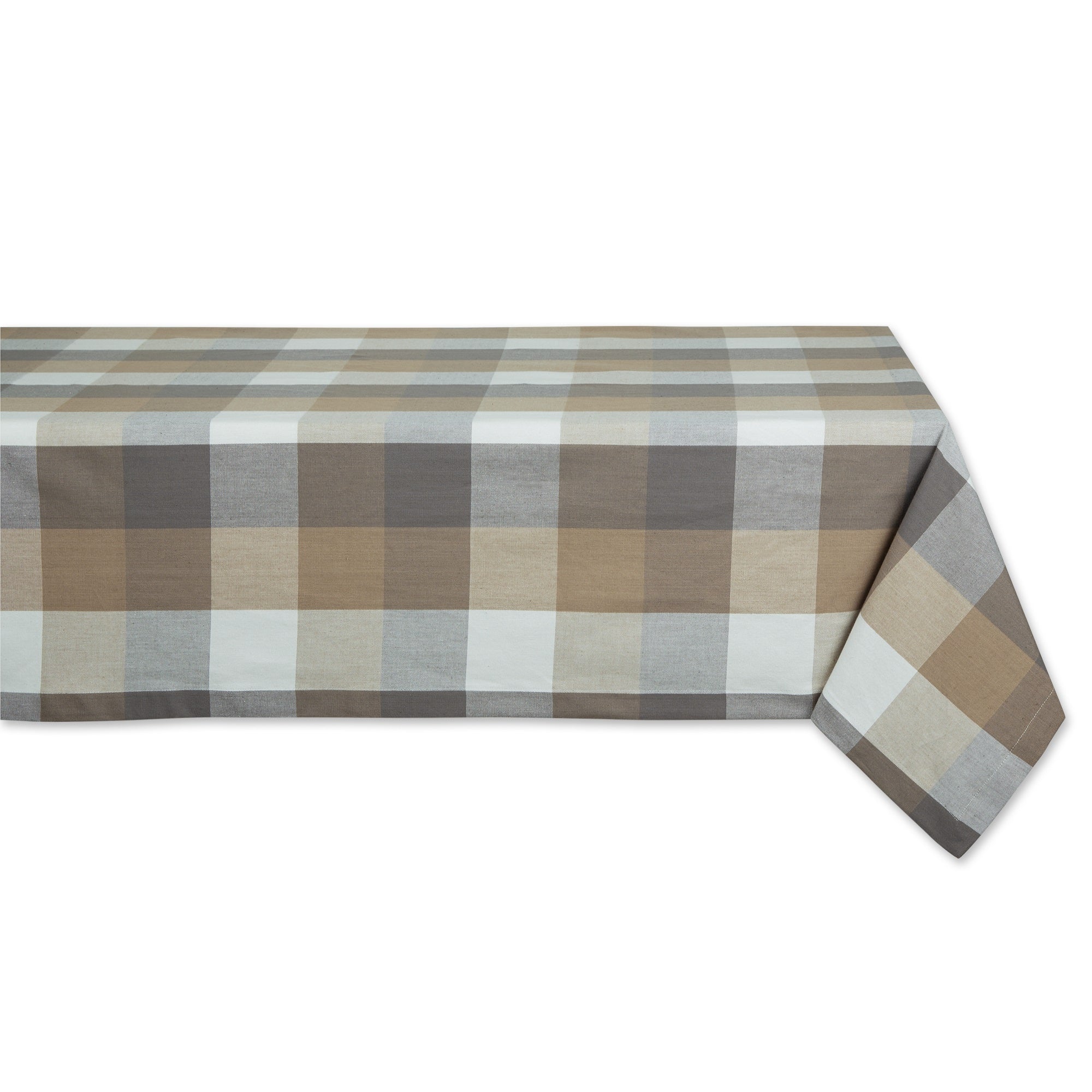 Dii Stone Tri Color Check Tablecloth