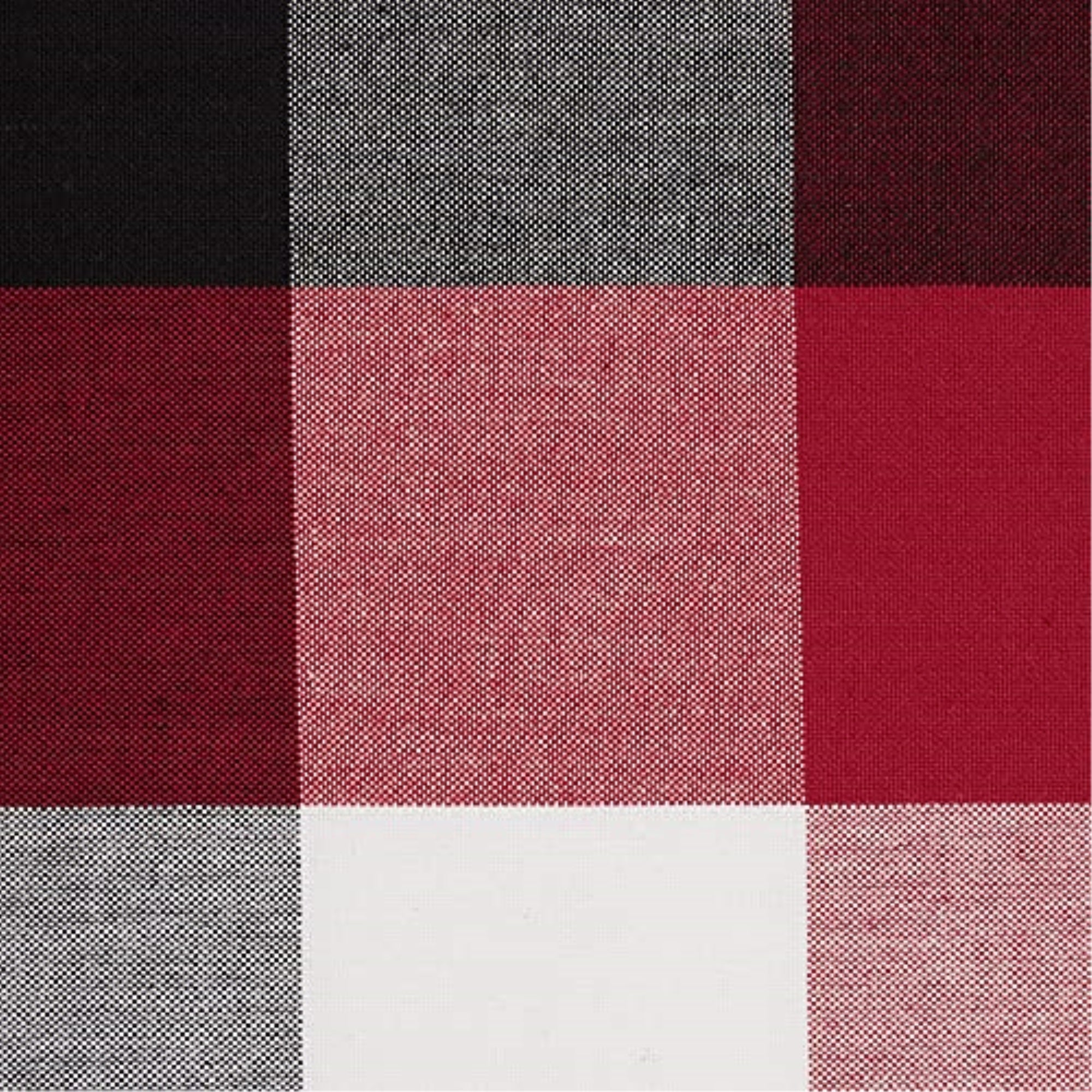 DII Cardinal Red Tri Color Check Tablecloth 70 Round