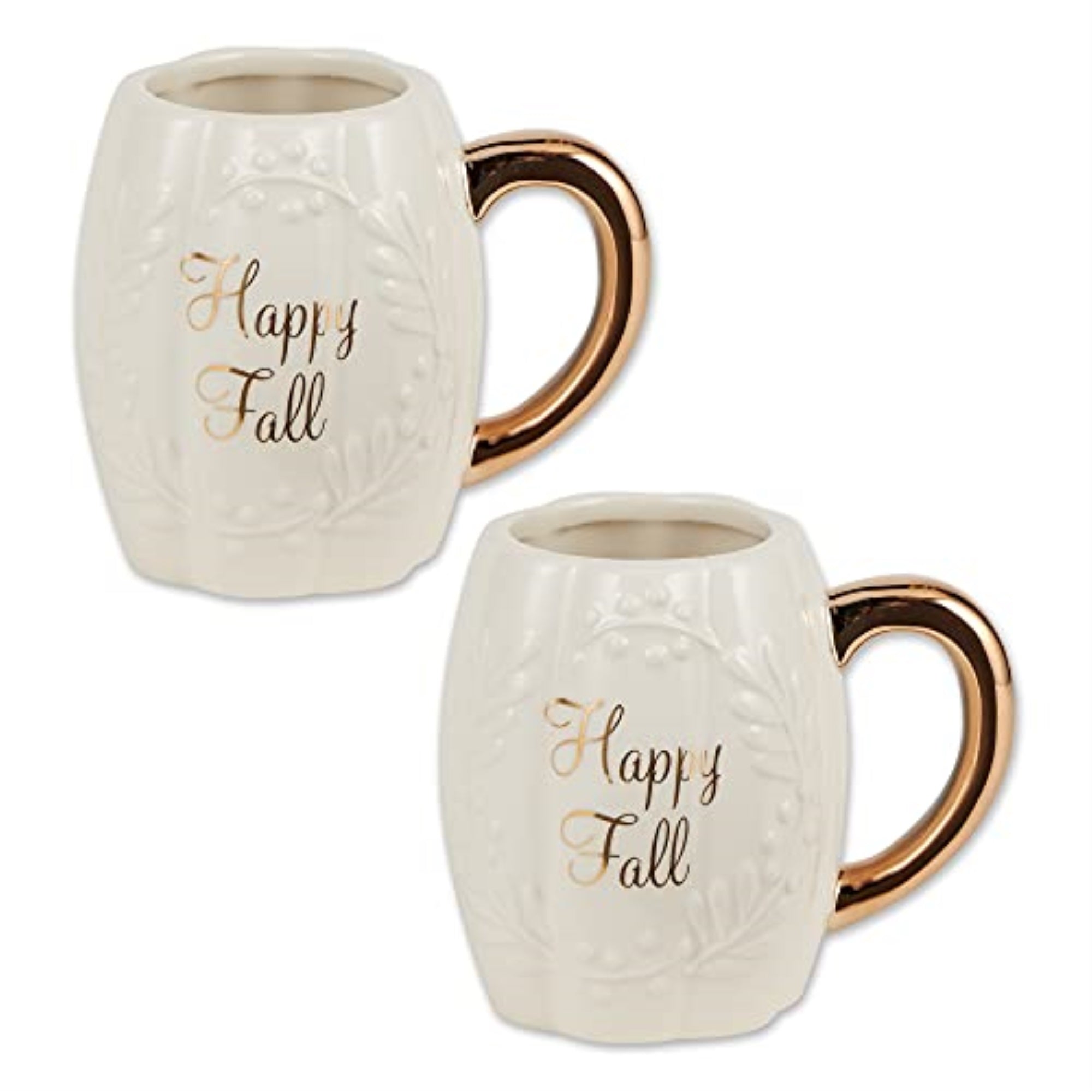 Dii Happy Fall Pumpkin Ceramic Mug (Set Of 2)