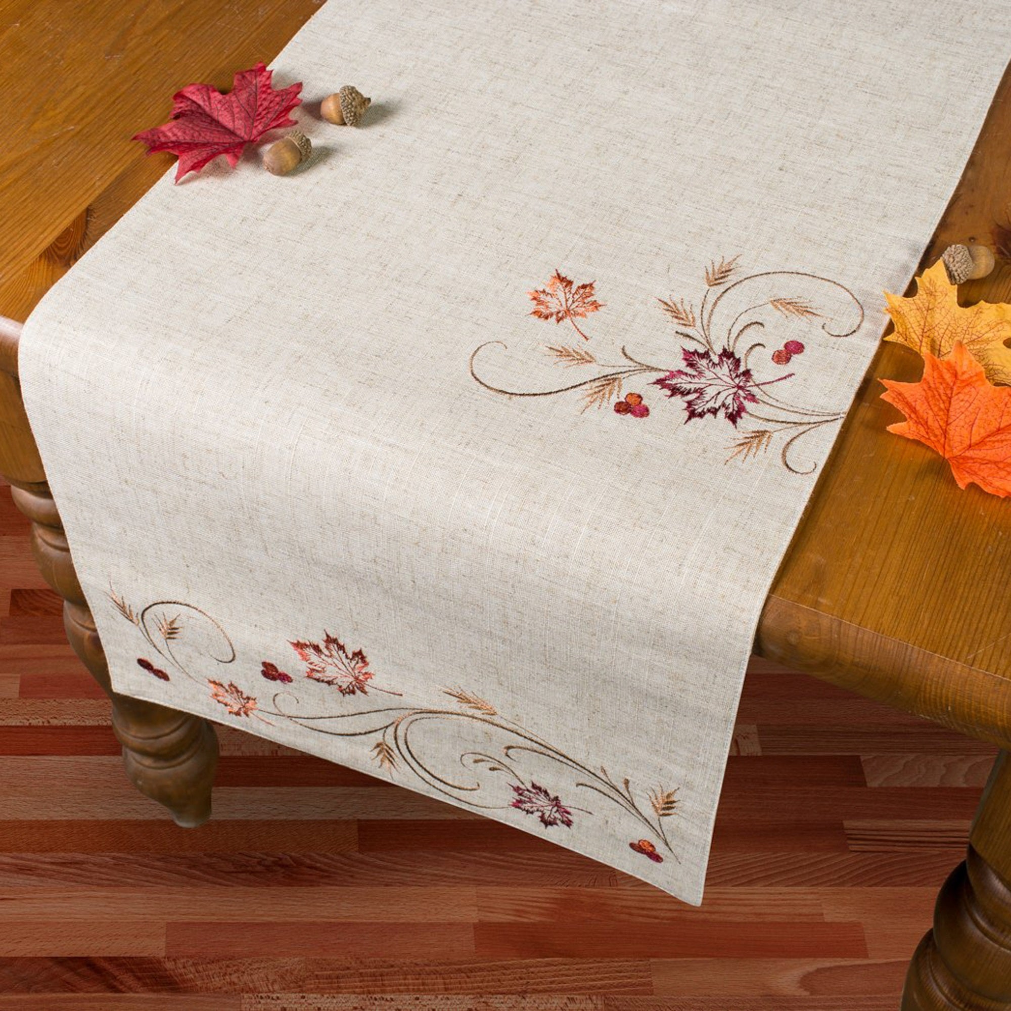 DII Autumn Wheat Table Runner 14x108