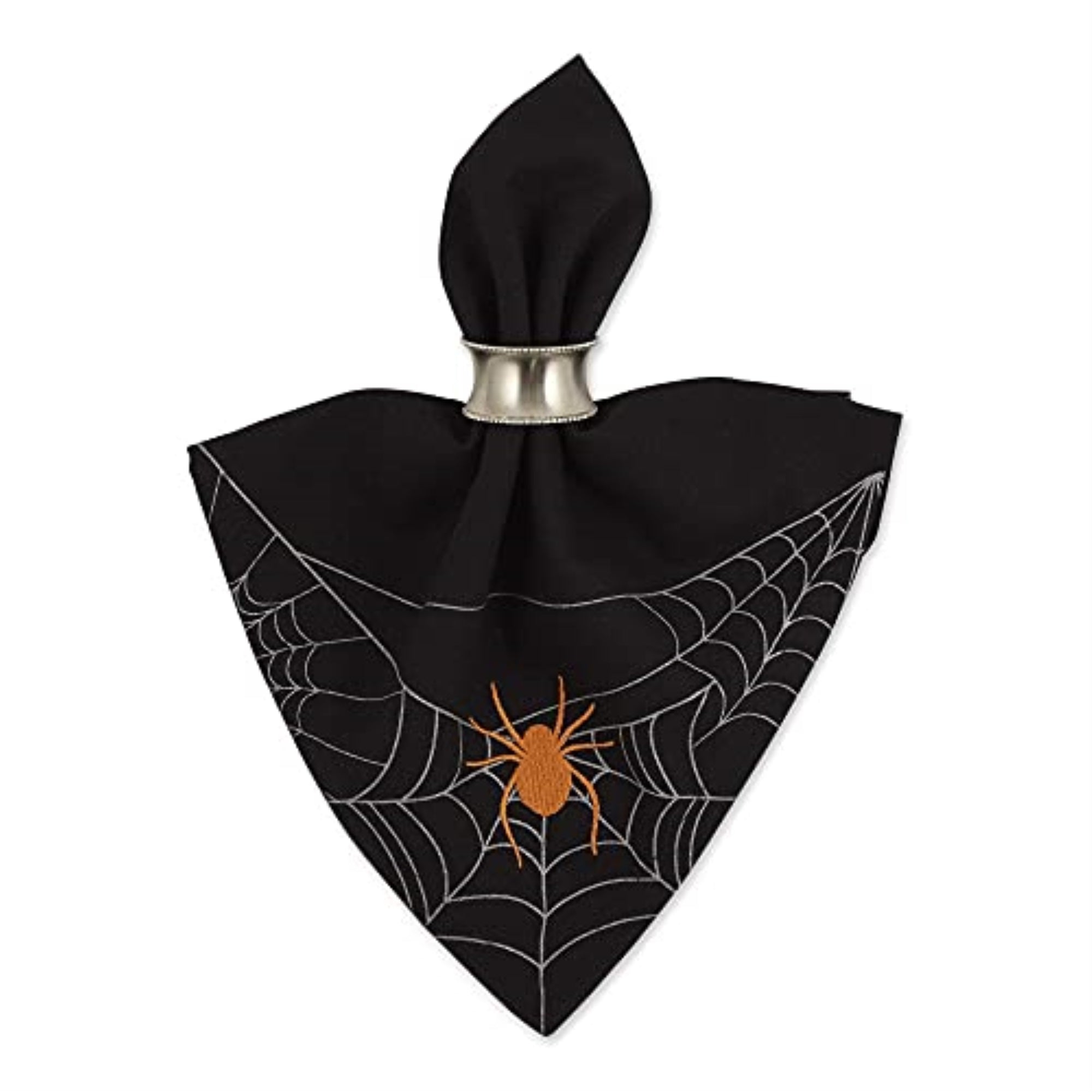 DII Spooky Spiderweb Embellished Napkin (Set of 4)