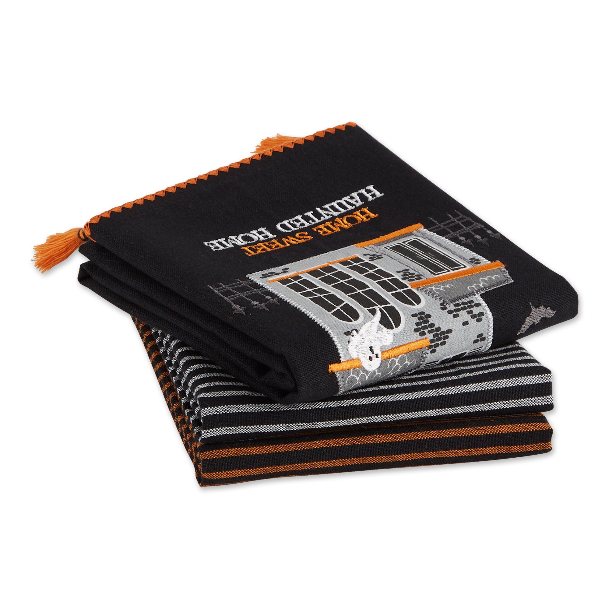 DII Asst Home Sweet Haunted Home Dishtowel (Set Of 3)
