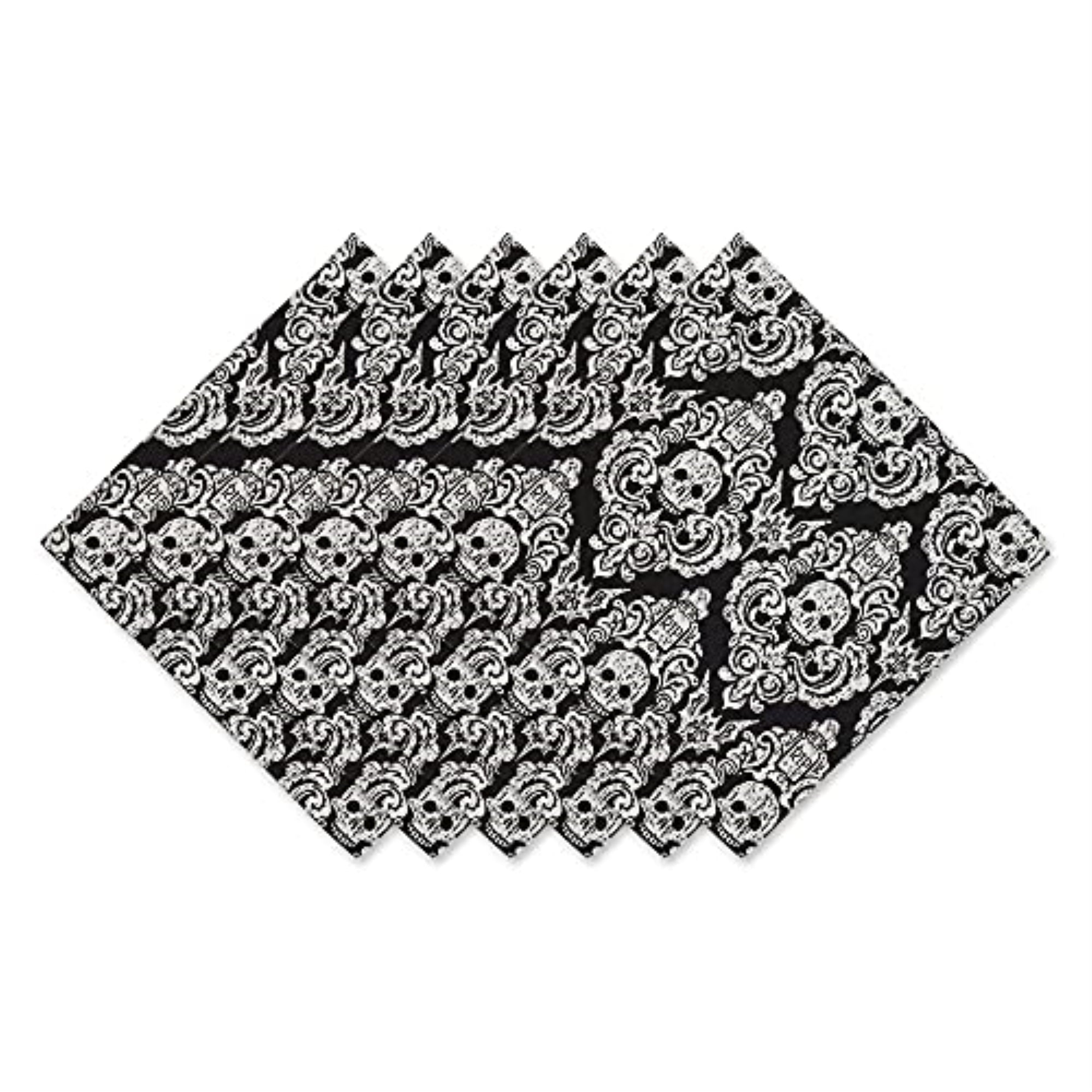 Dii Graeyard Damask Embellished Napkin (Set Of 6)