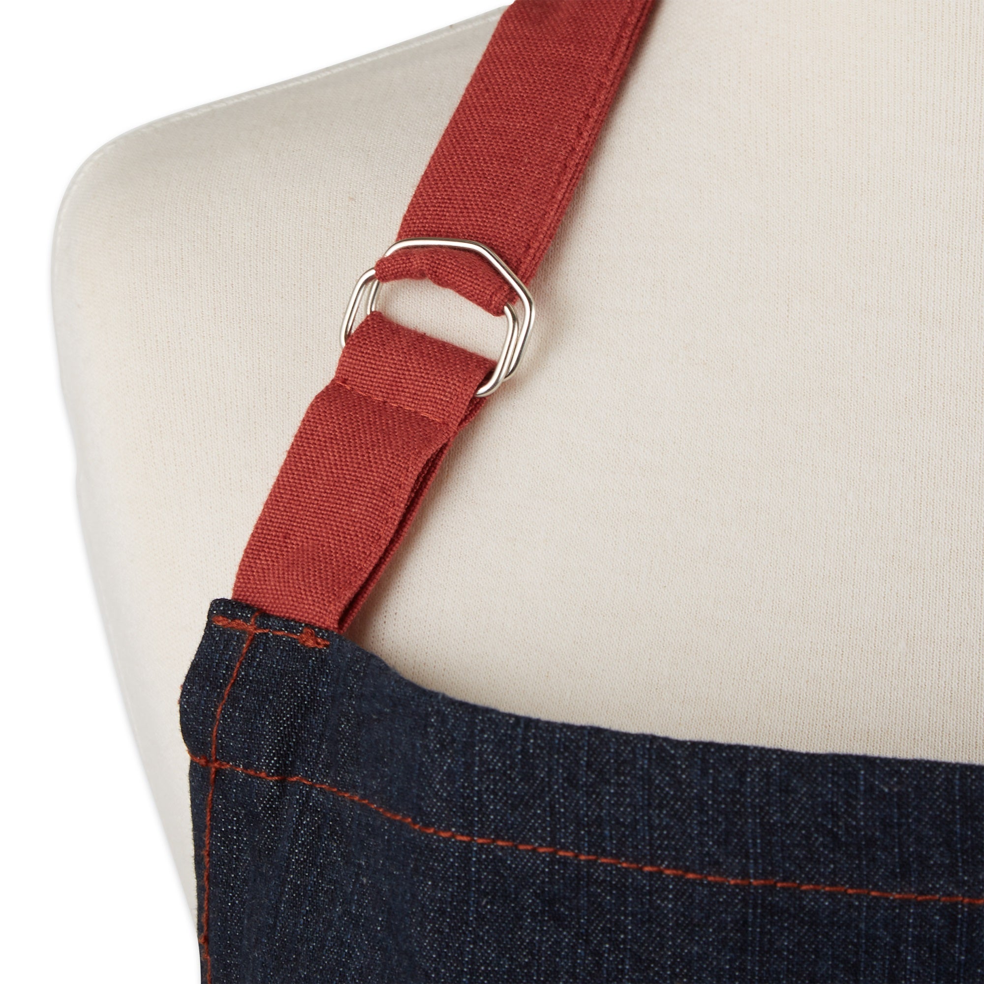 DII Bon Appetit Denim Embroidered Apron