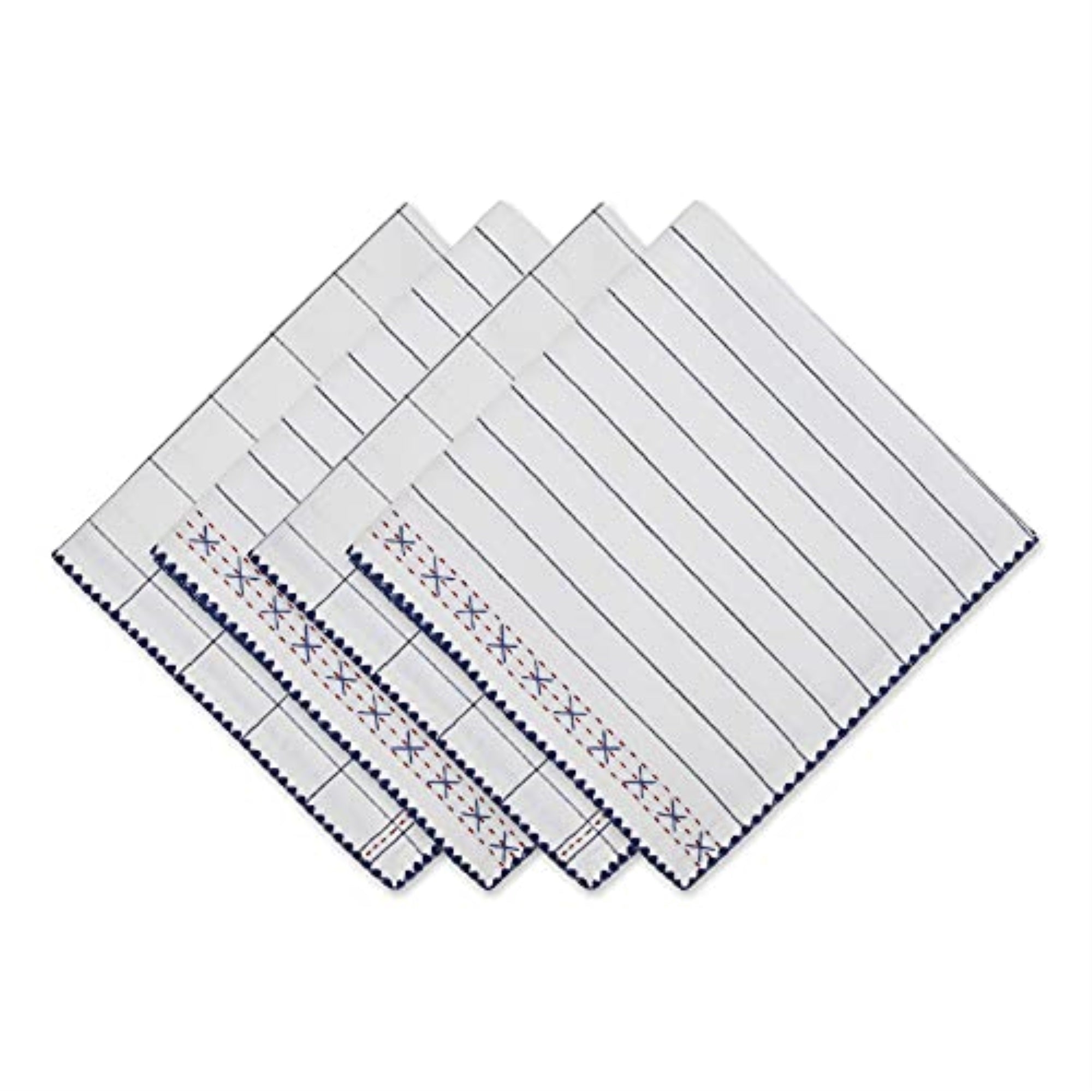 DII Kitchen Windowpane Embellished Napkin (Set of 4)