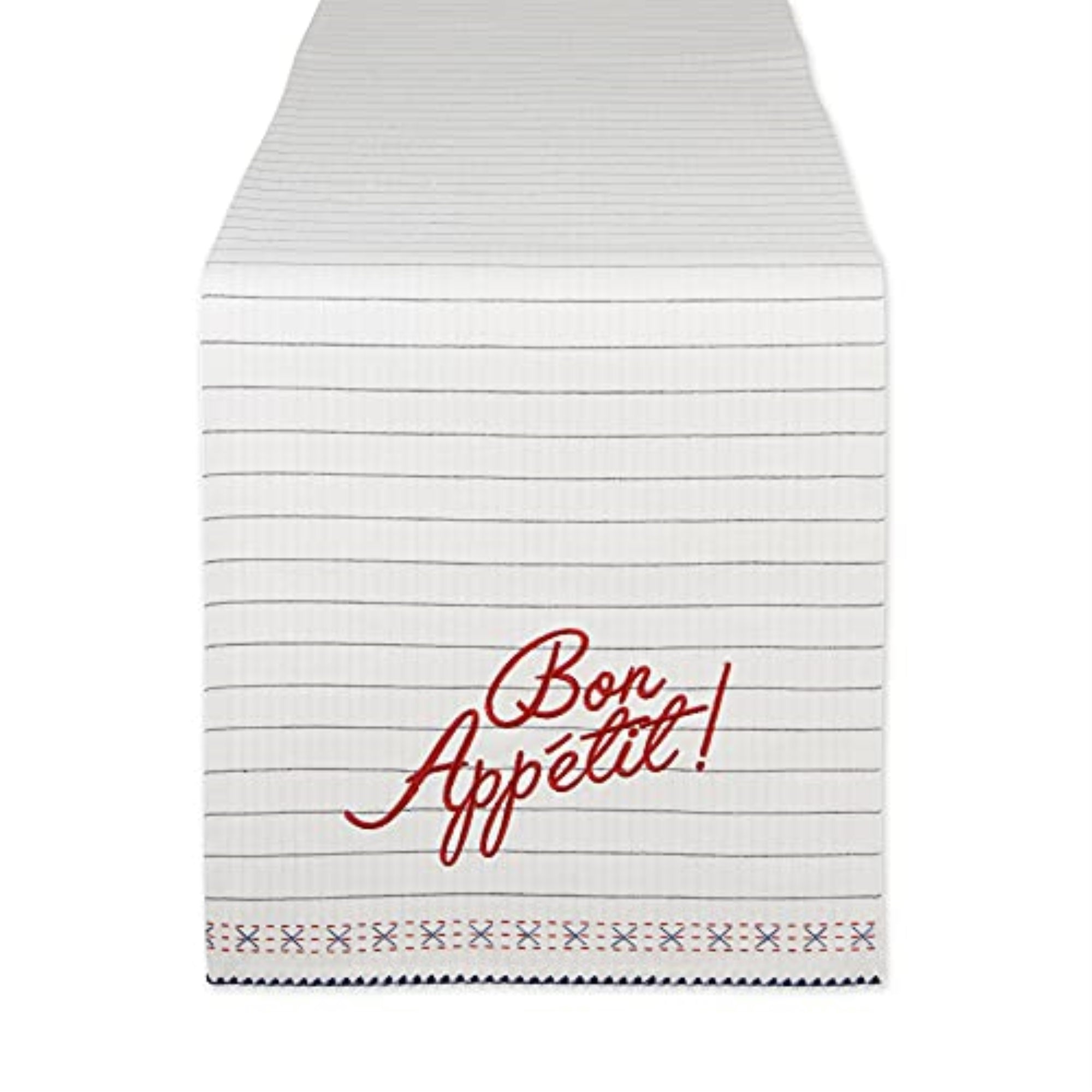 DII Bon Appetit Embellished Table Runner 14x108