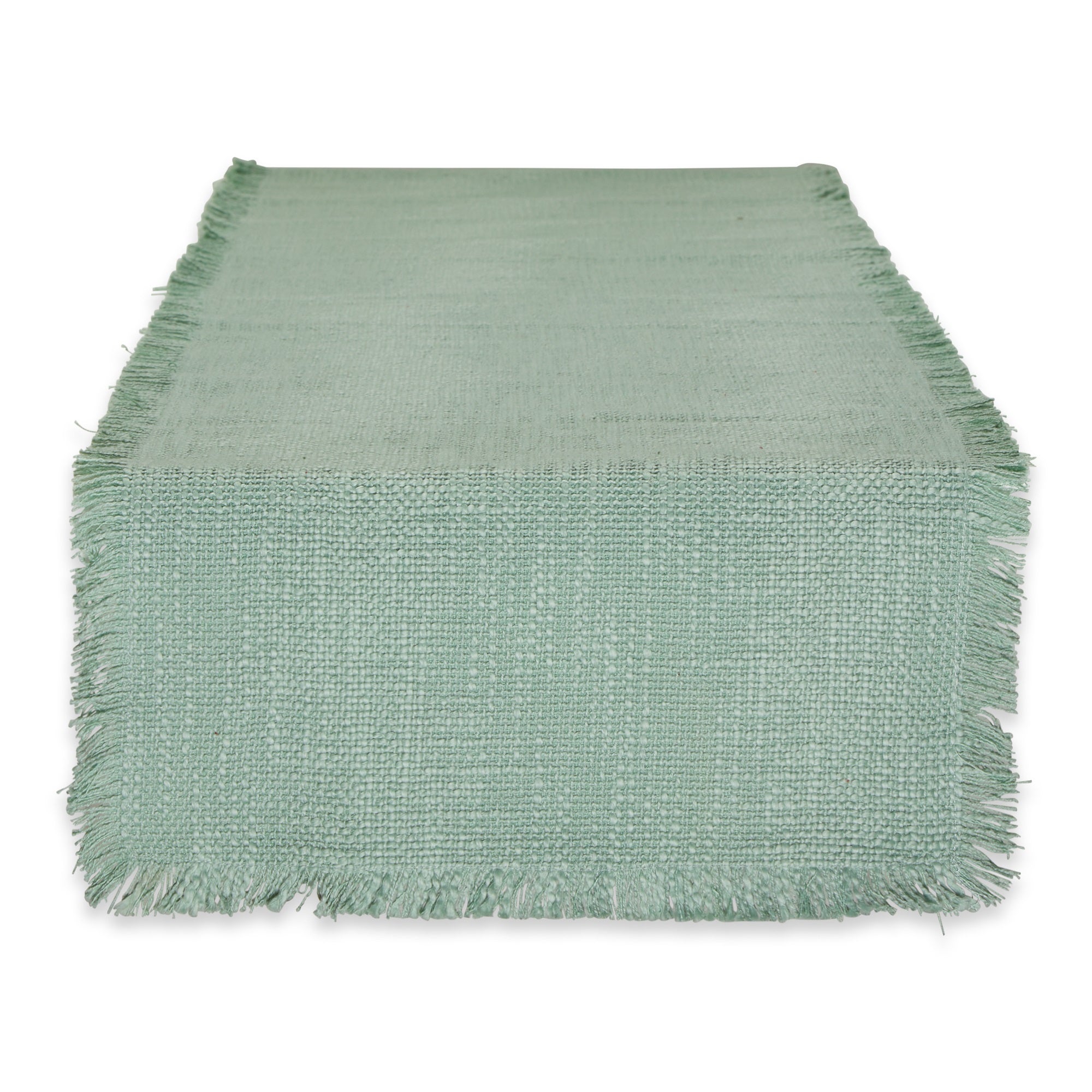 Dii Jadeite Basket Fringe Table Runner 14X72
