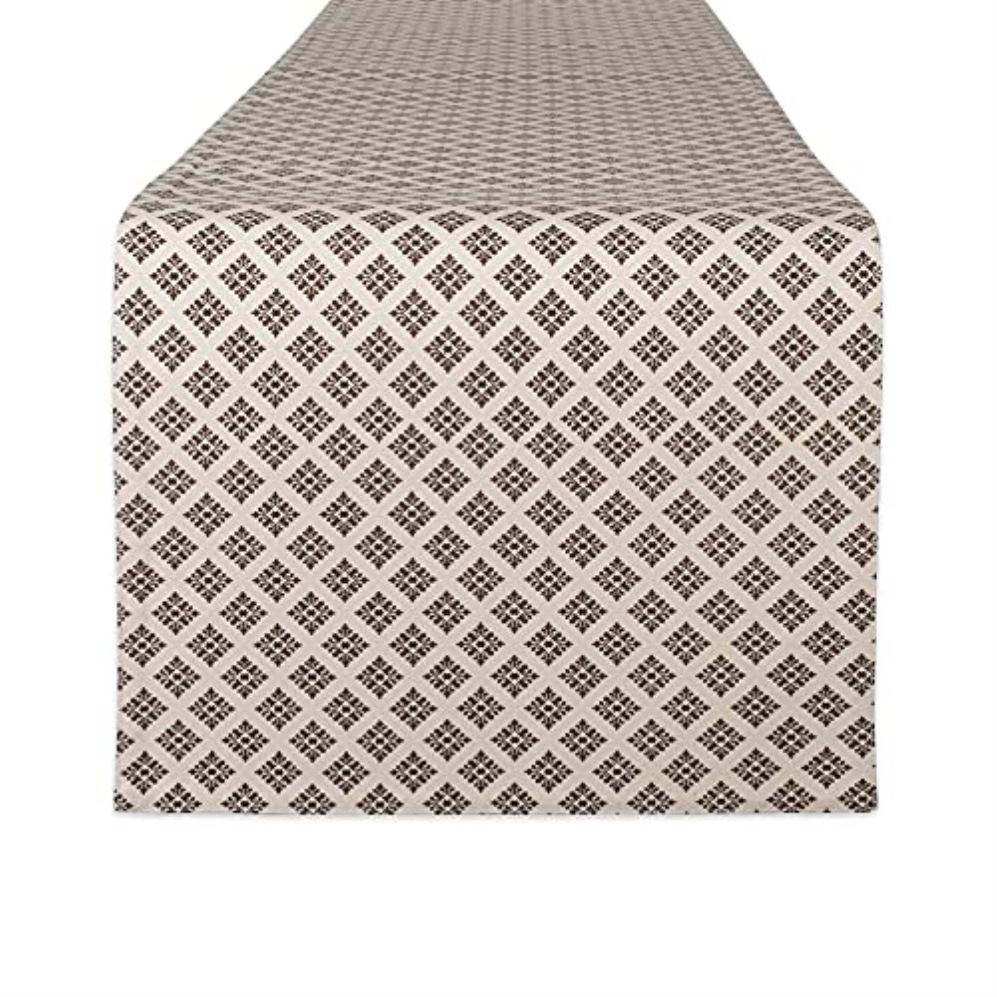 DII Autumn Leaves Embellished Table Runner 14x108''