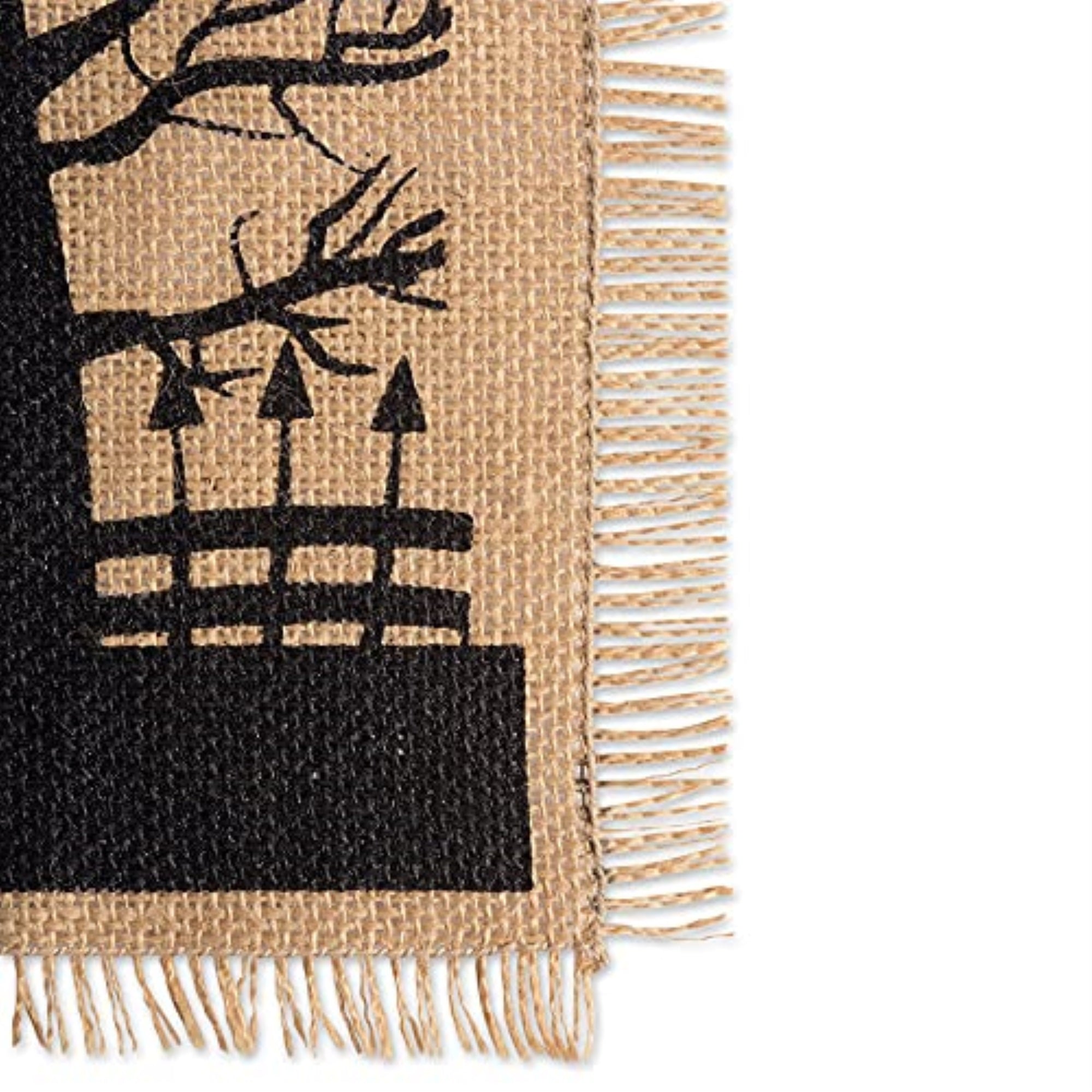 DII Haunted House Burlap Table Runner 14x113
