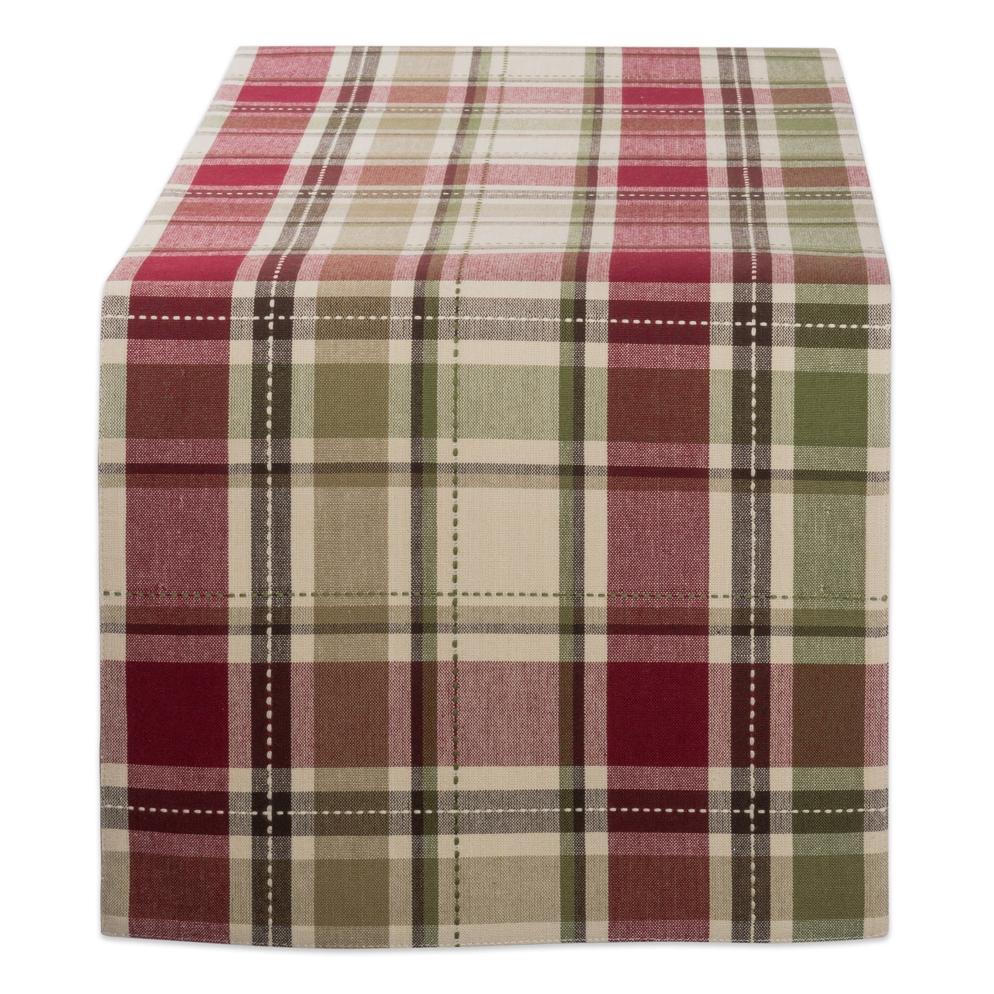 Dii Homespun Plaid Table Runner 13X108