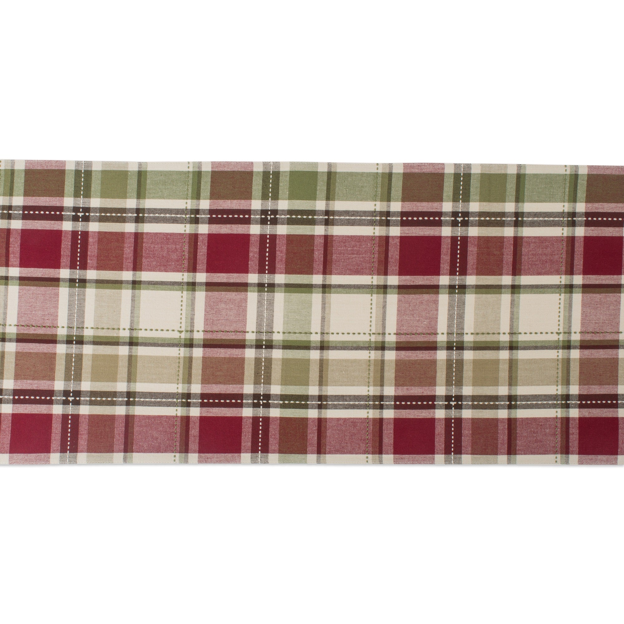 DII Homespun Plaid Table Runner 13x108