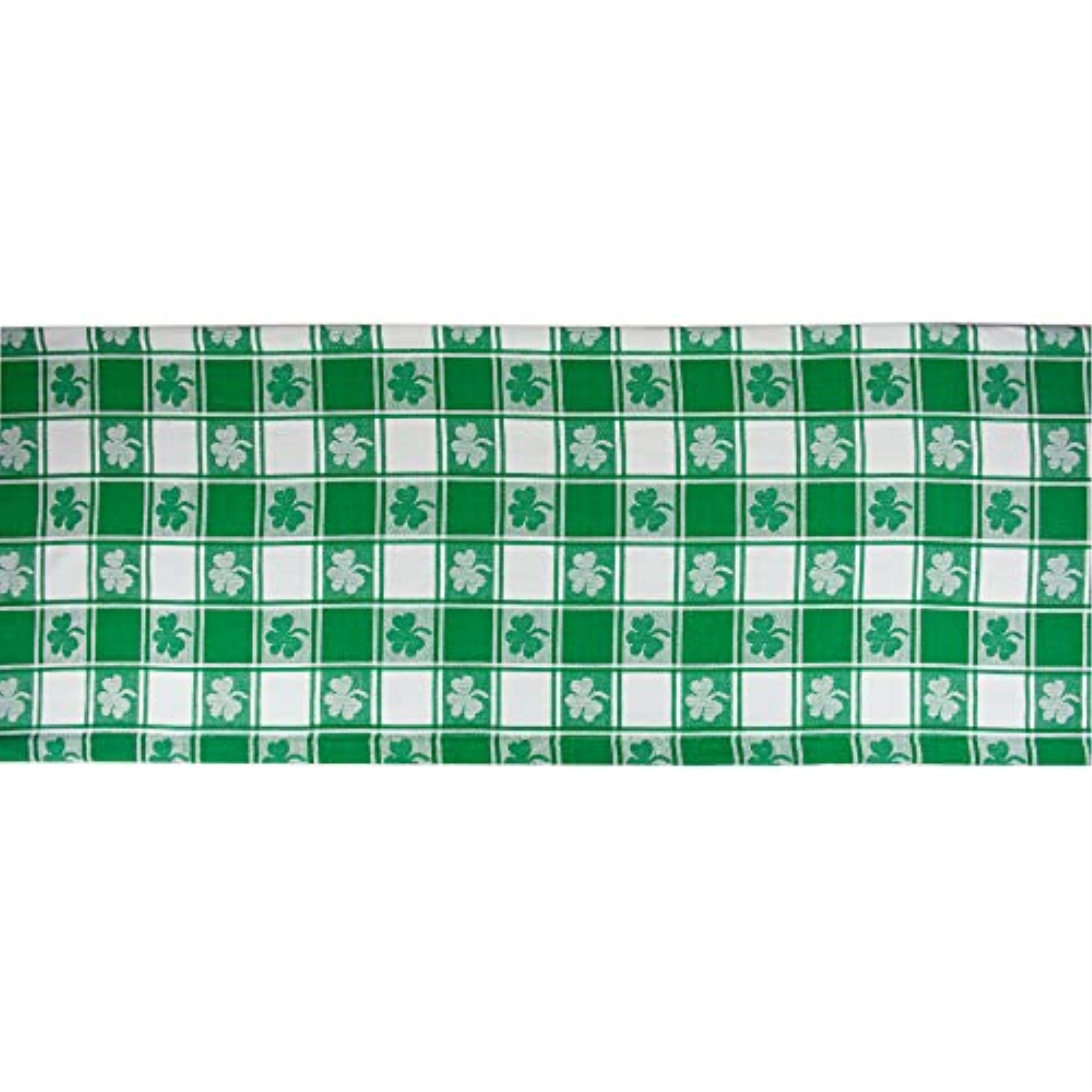 DII Shamrock Woven Check Table Runner 14x108''