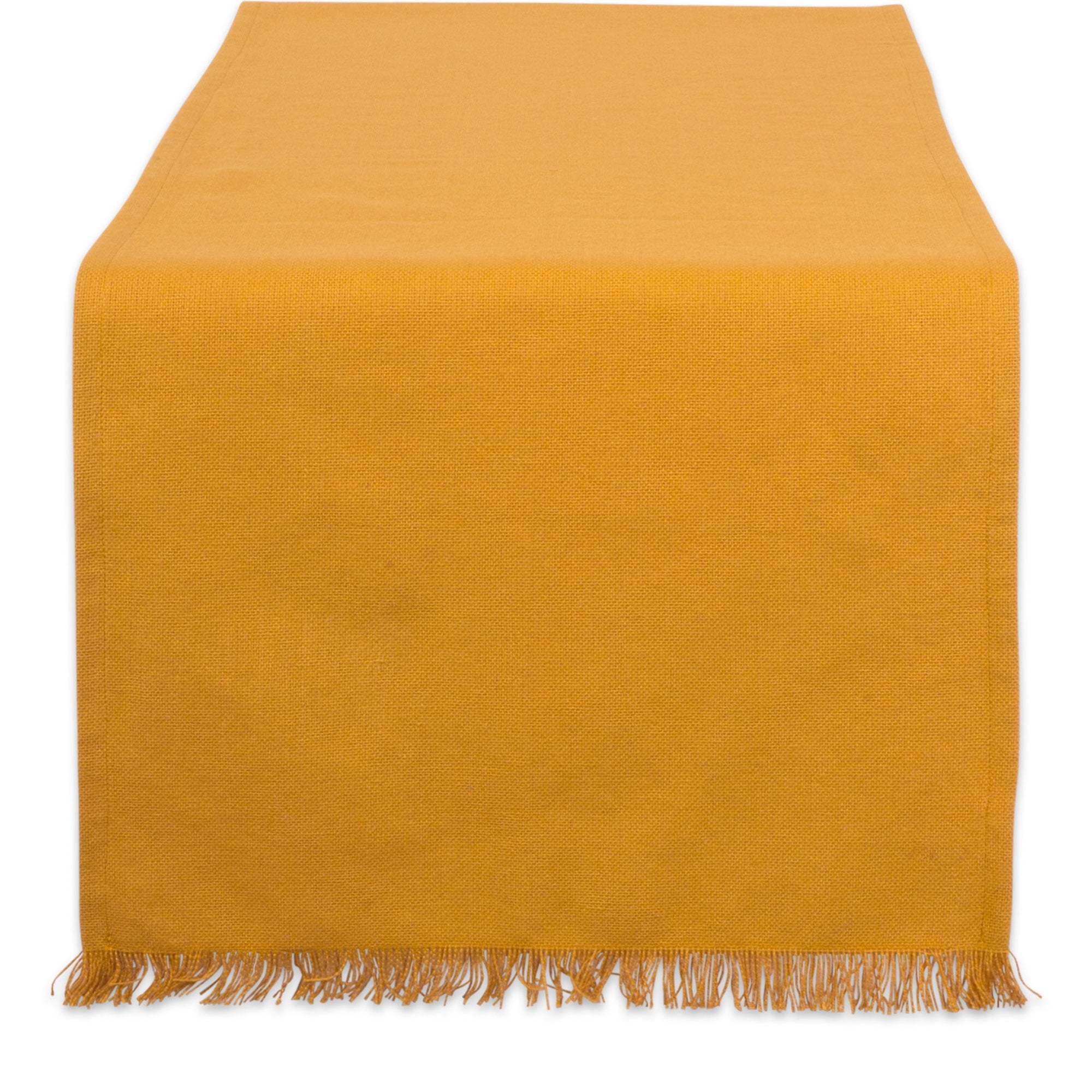 Dii Solid Pumpkin Spice Heavyweight Fringed Table Runner 14X108