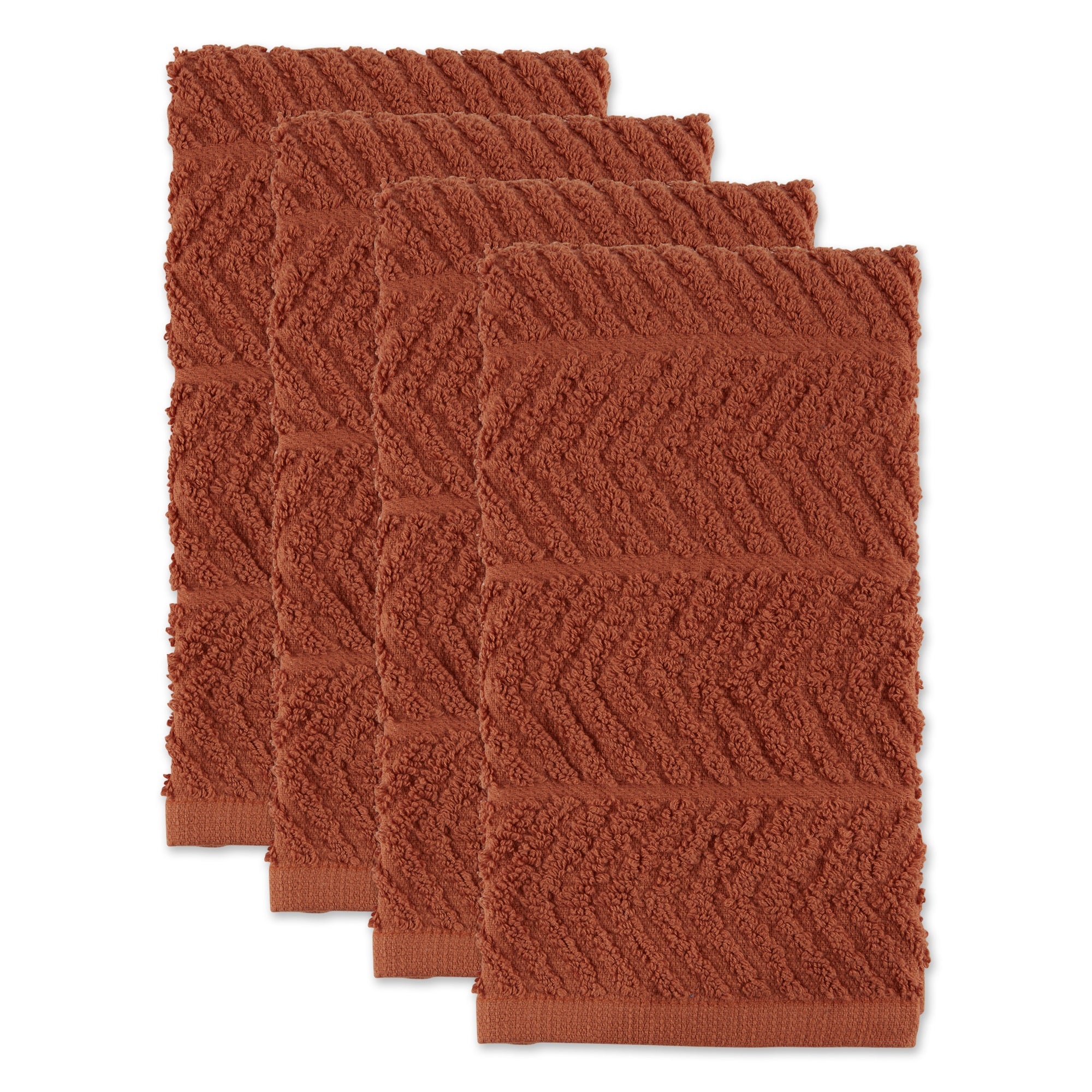 DII Spice Chevron Luxury Barmop (Set of 4)