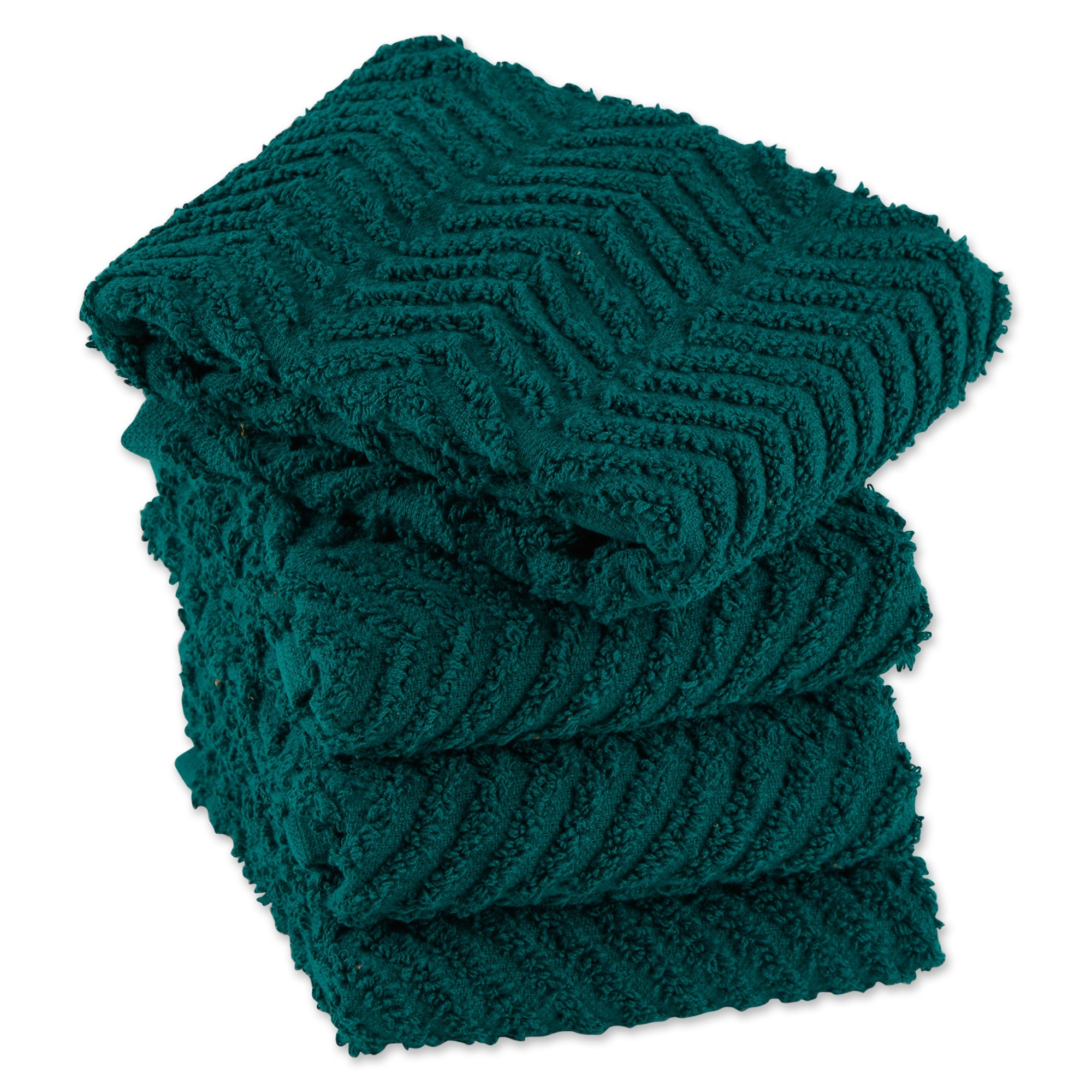 DII Teal Chevron Luxury Barmop (Set of 4)