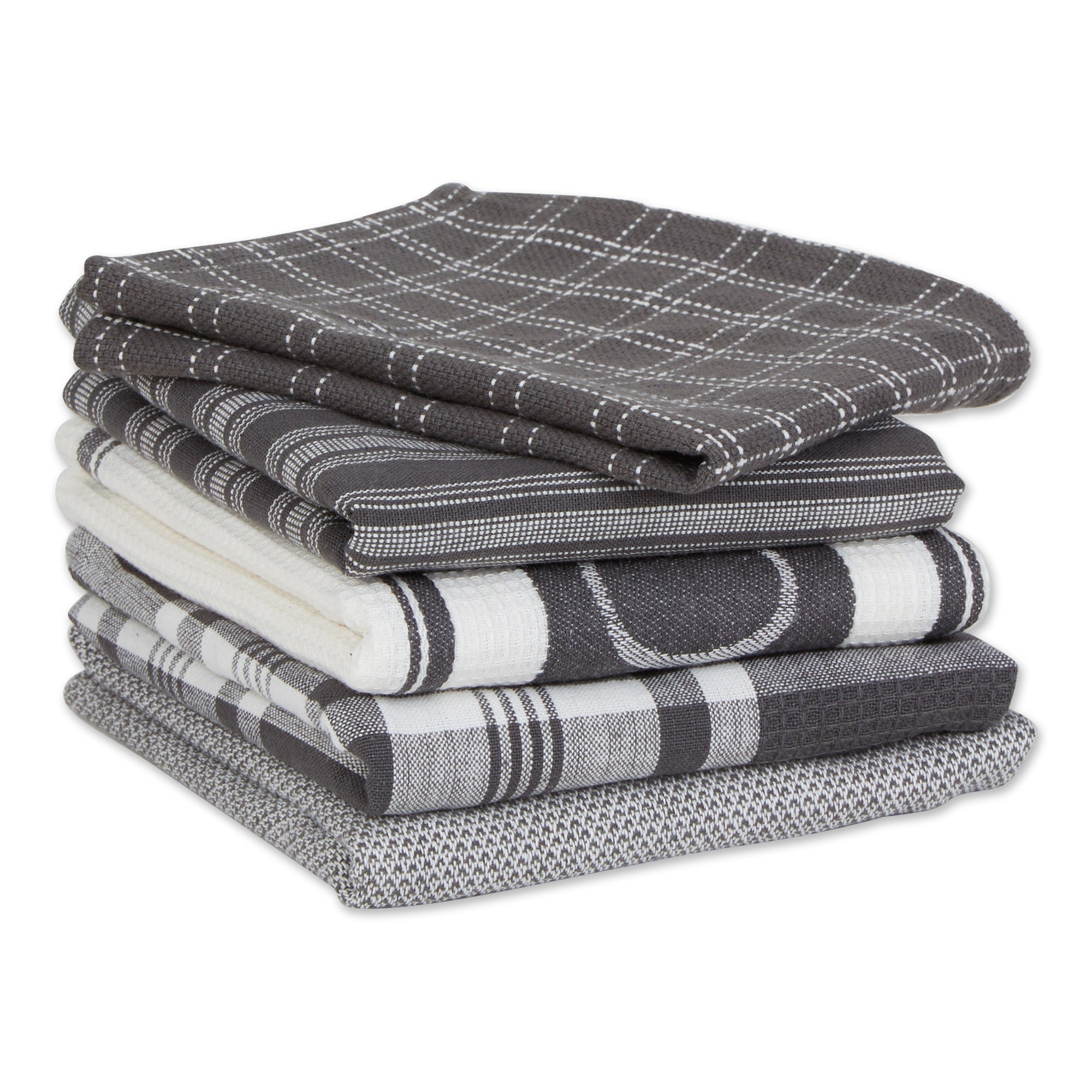 DII Asst Mineral Foodie Dishtowel And Dishcloth 5 Piece