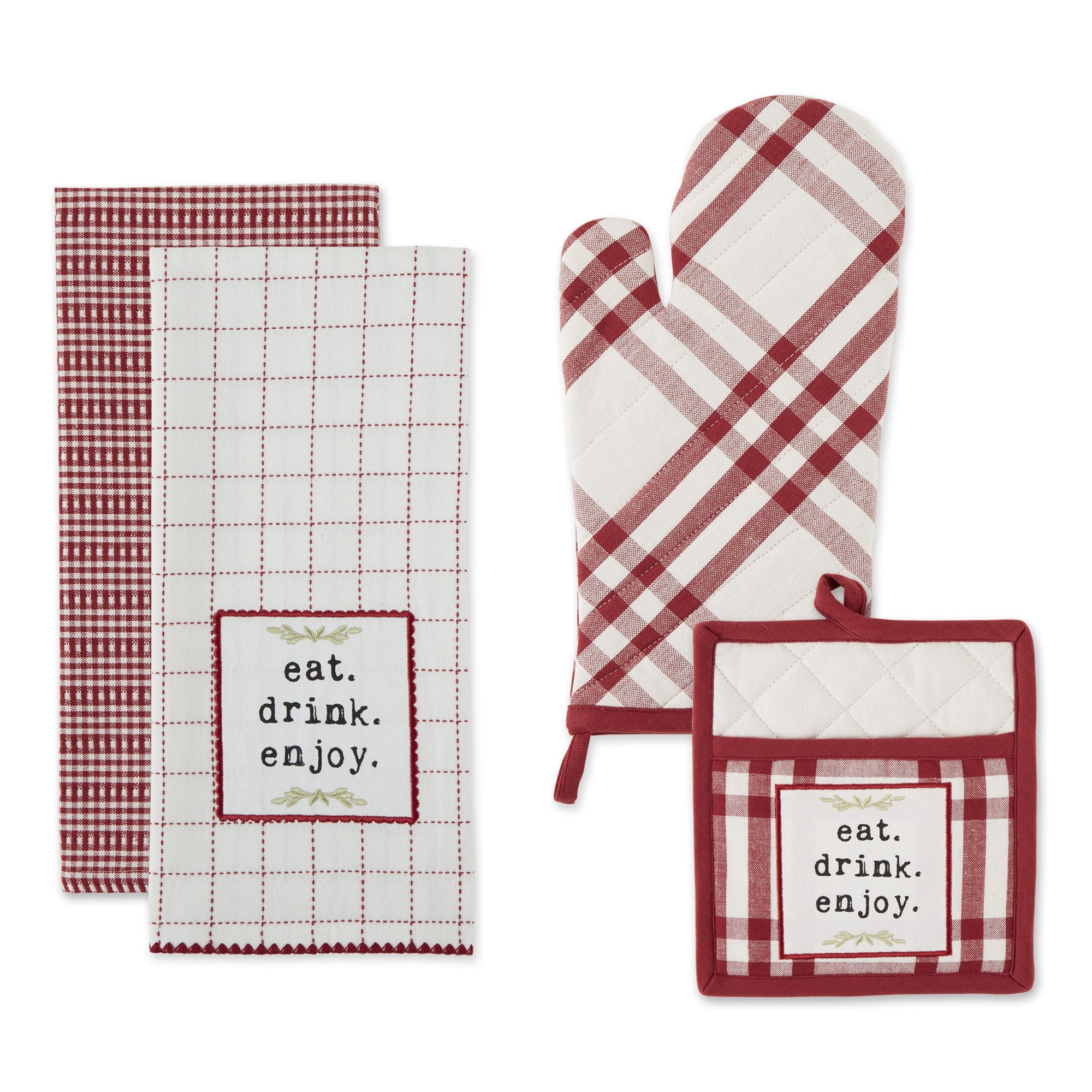 Barn Red Home Sweet Farmhouse Kitchen Set/4
