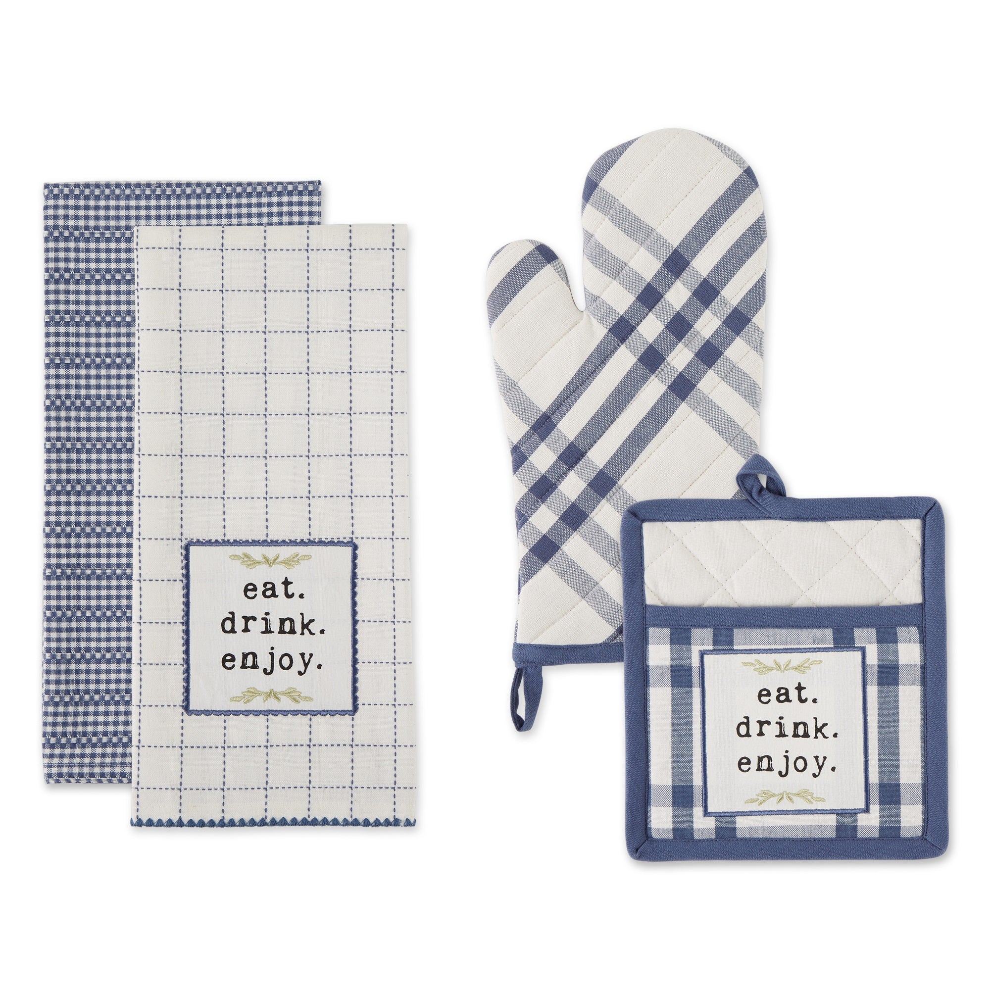 French Blue Home Sweet Farmhouse Kitchen Set/4