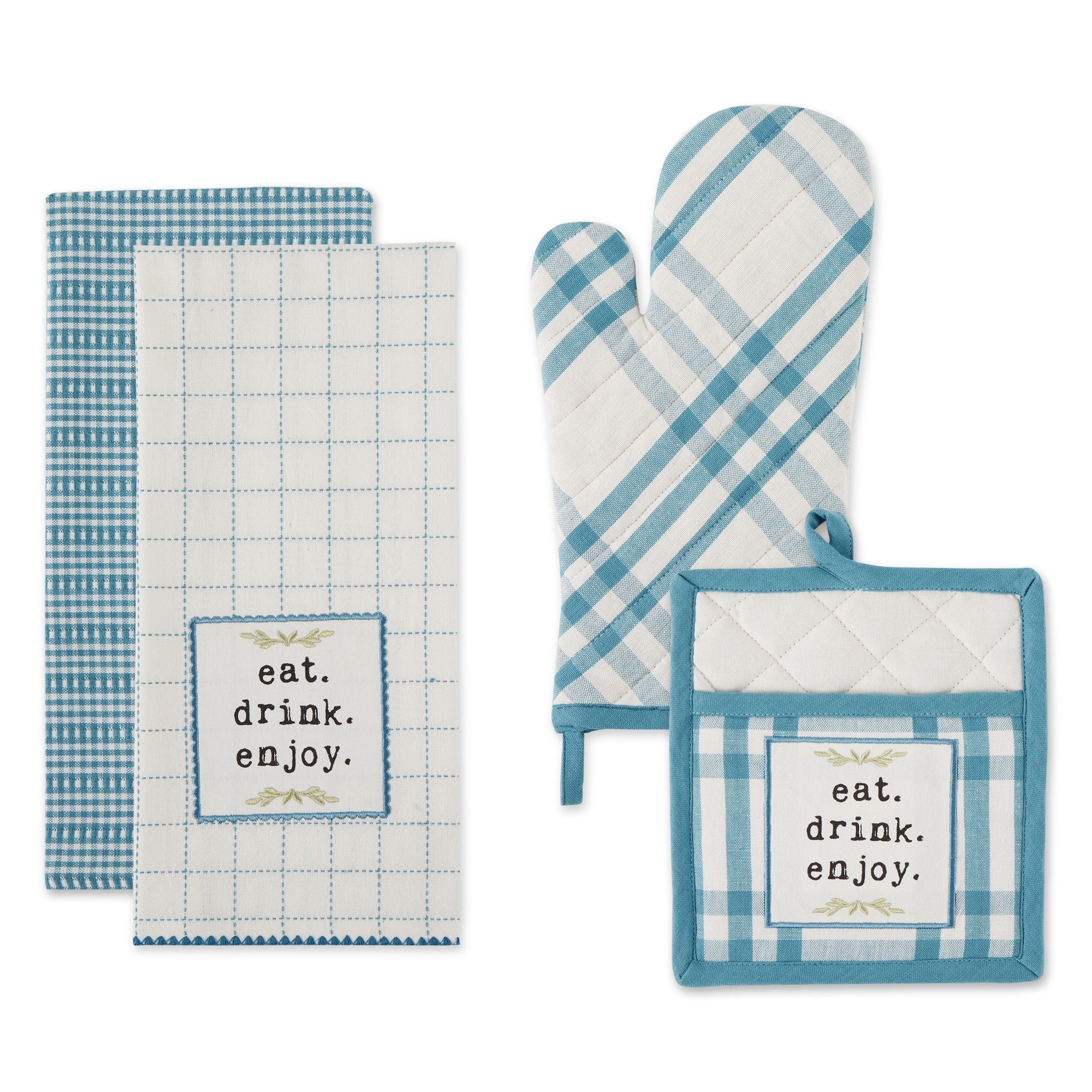 Storm Blue Home Sweet Farmhouse Kitchen Set/4