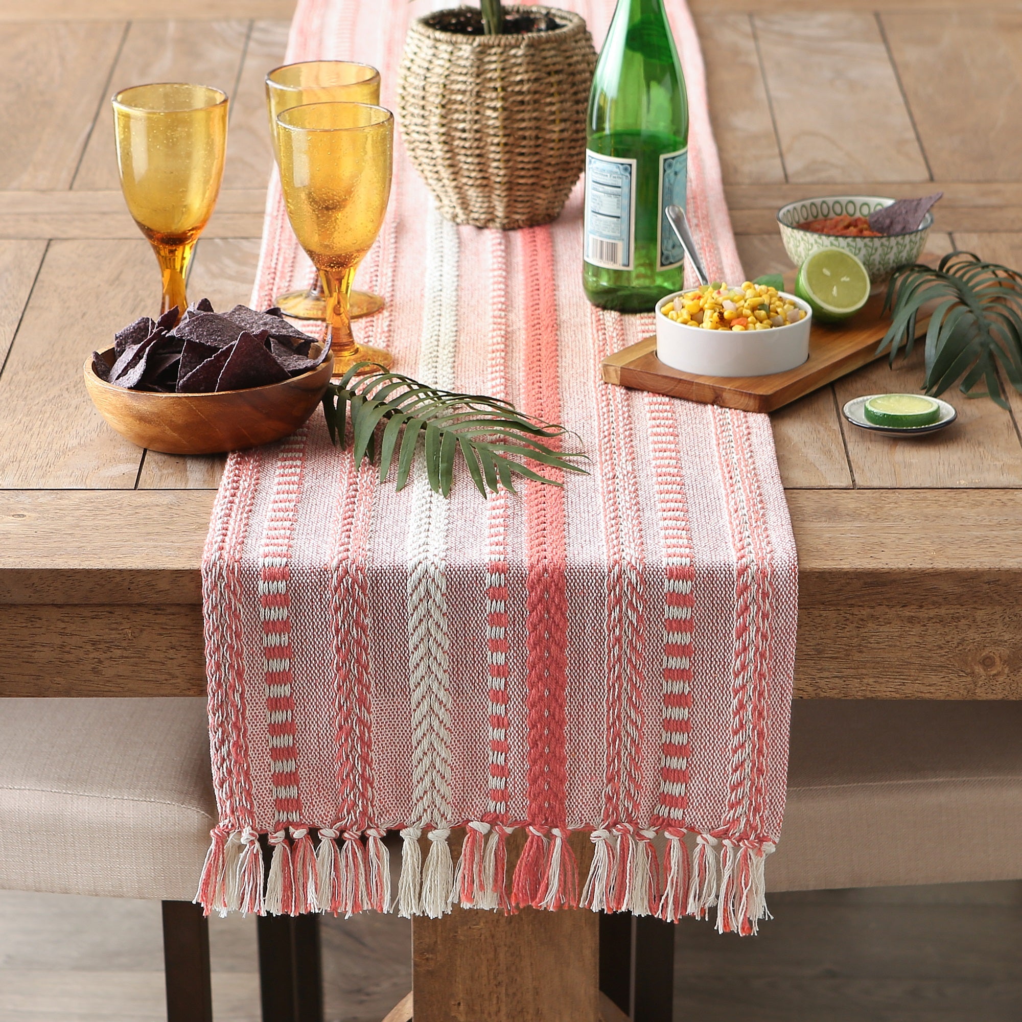 Dii Spice Braided Stripe Table Runner 15X72