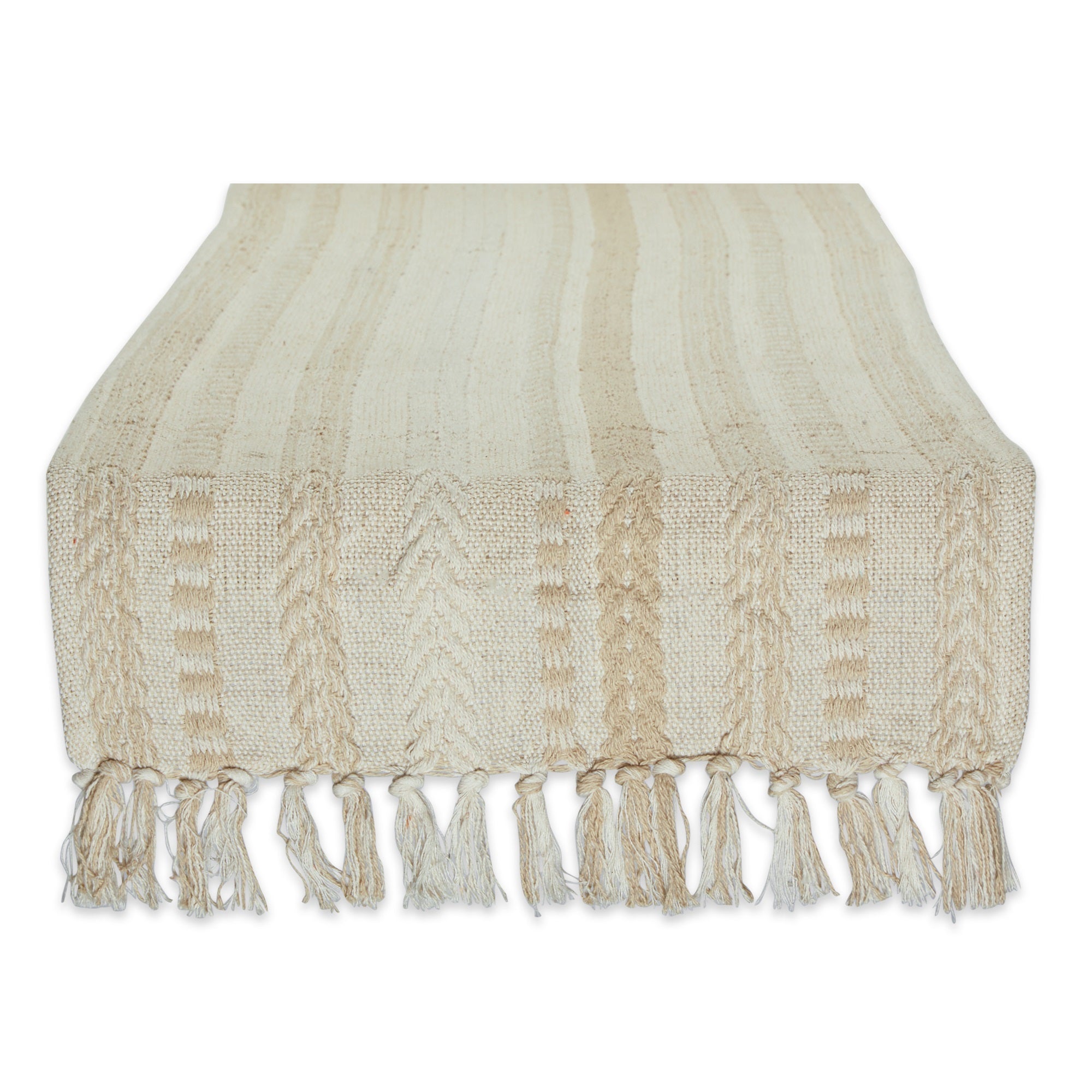 Dii Vintage Linen Braided Stripe Table Runner 15X72