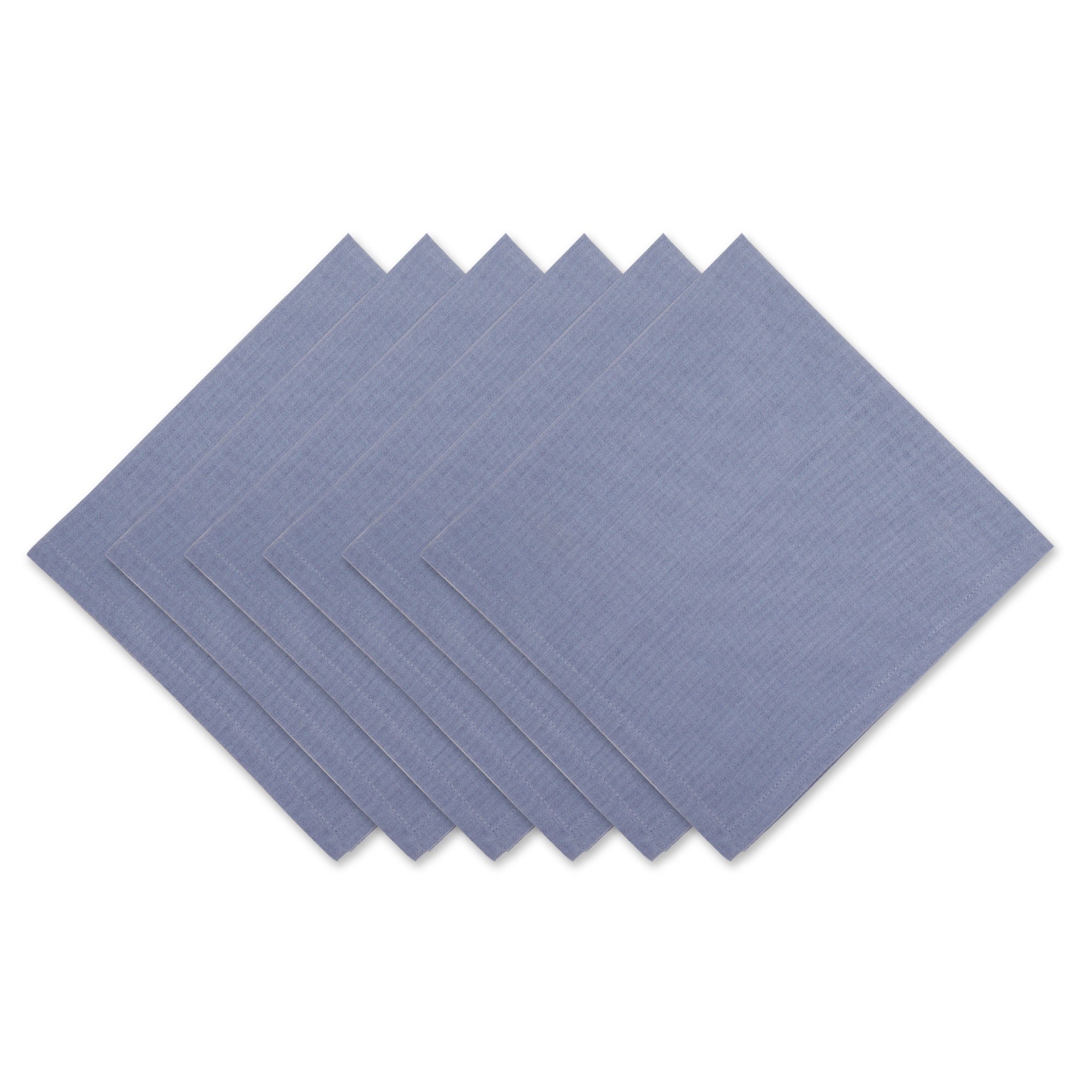 Stonewash Blue Solid Napkin Set/6