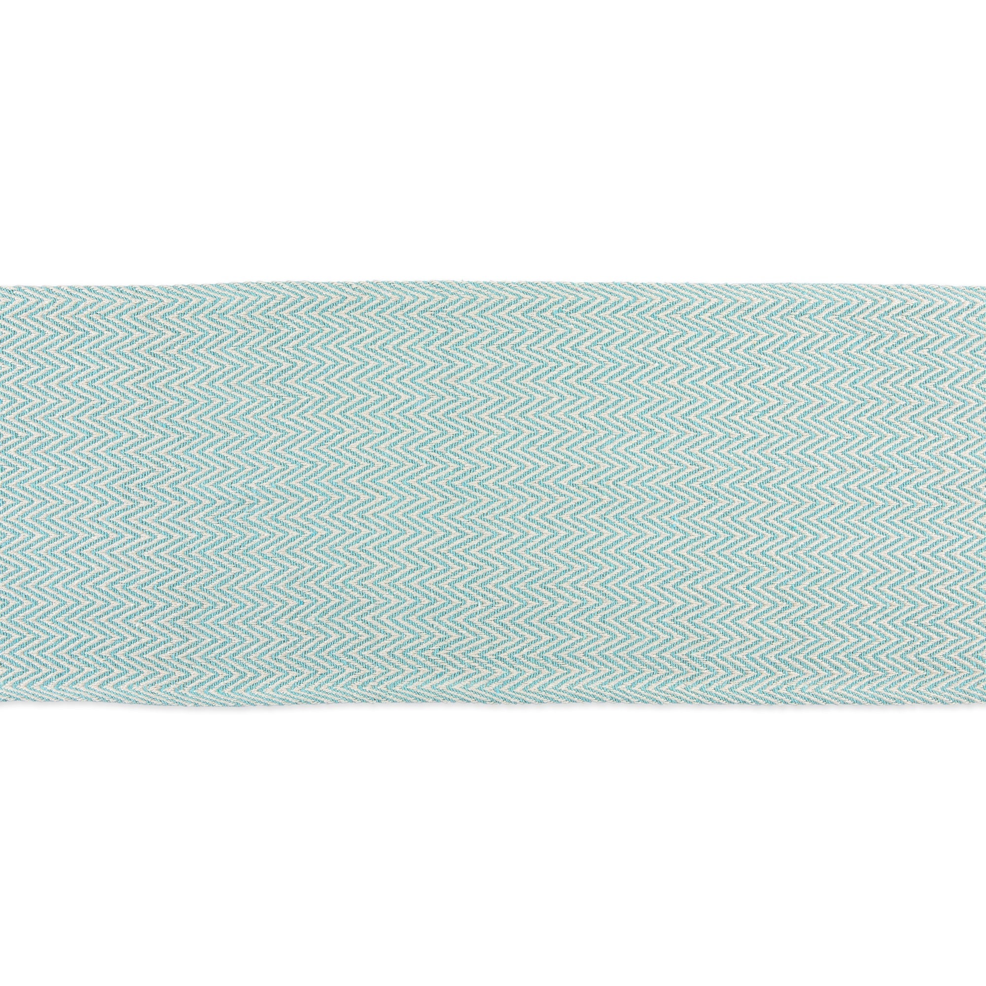 DII Aqua Handloom Chevron Table Runner 15x108