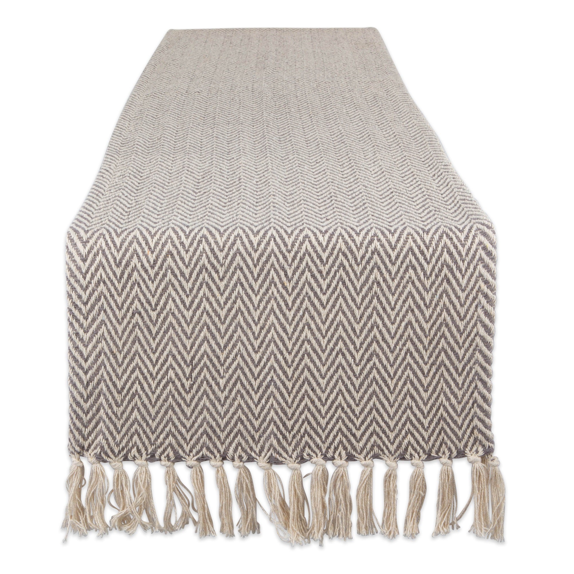 Dii Gray Handloom Chevron Table Runner 15X108